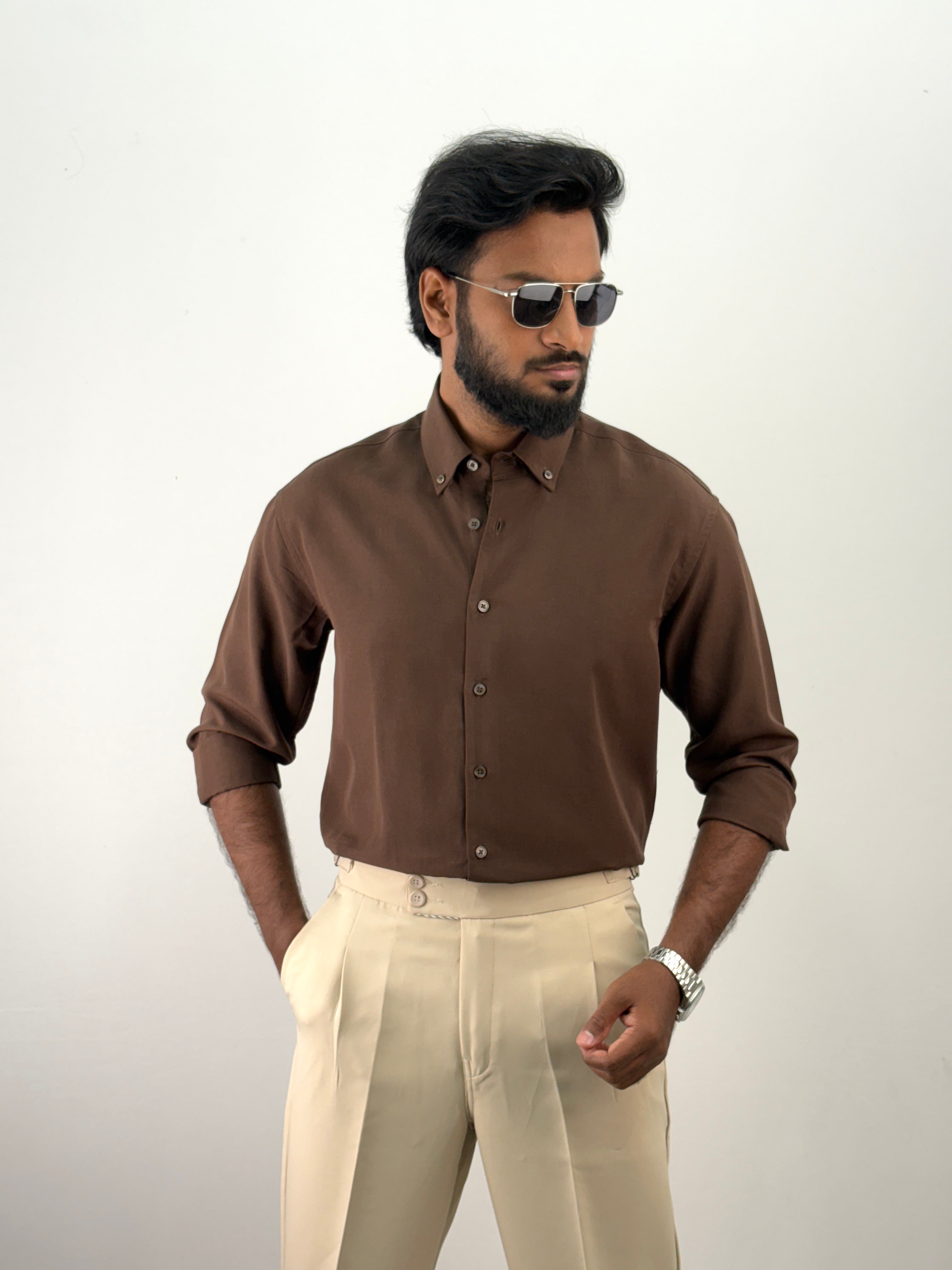 Coffee IMP Plain Shirt 3