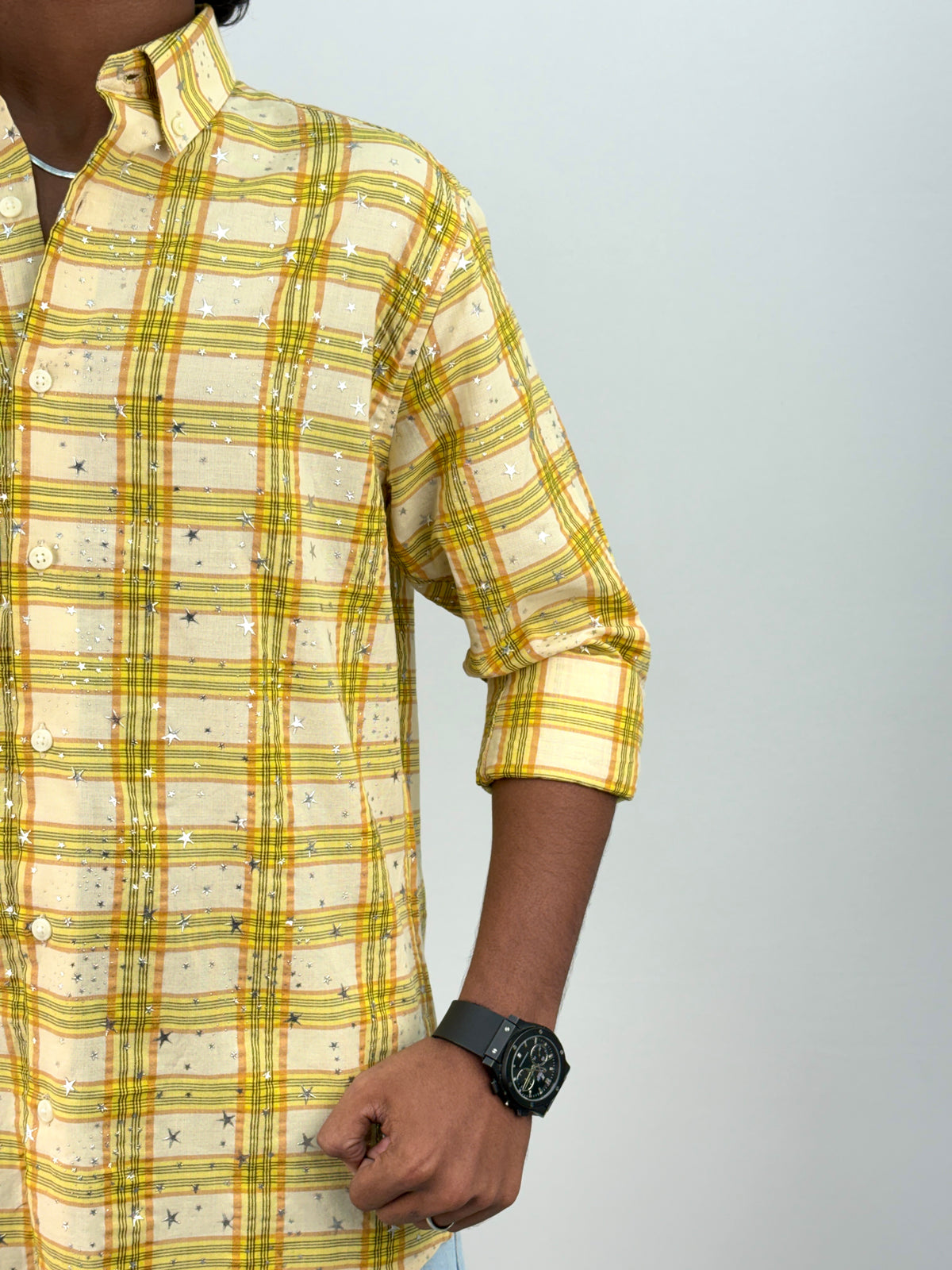 Yellow Star Checks Shirt 1