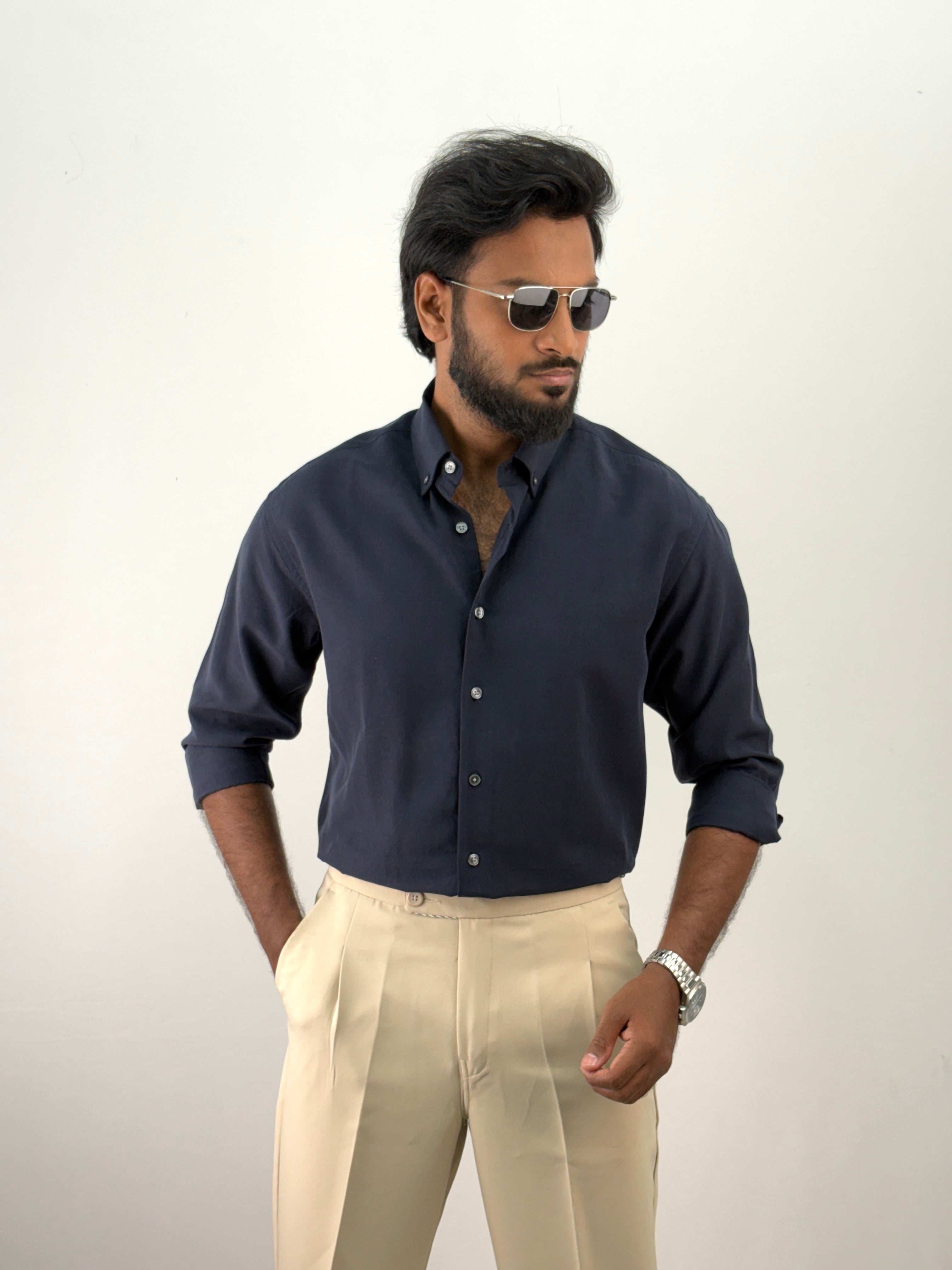 Navy IMP Plain Shirt 3