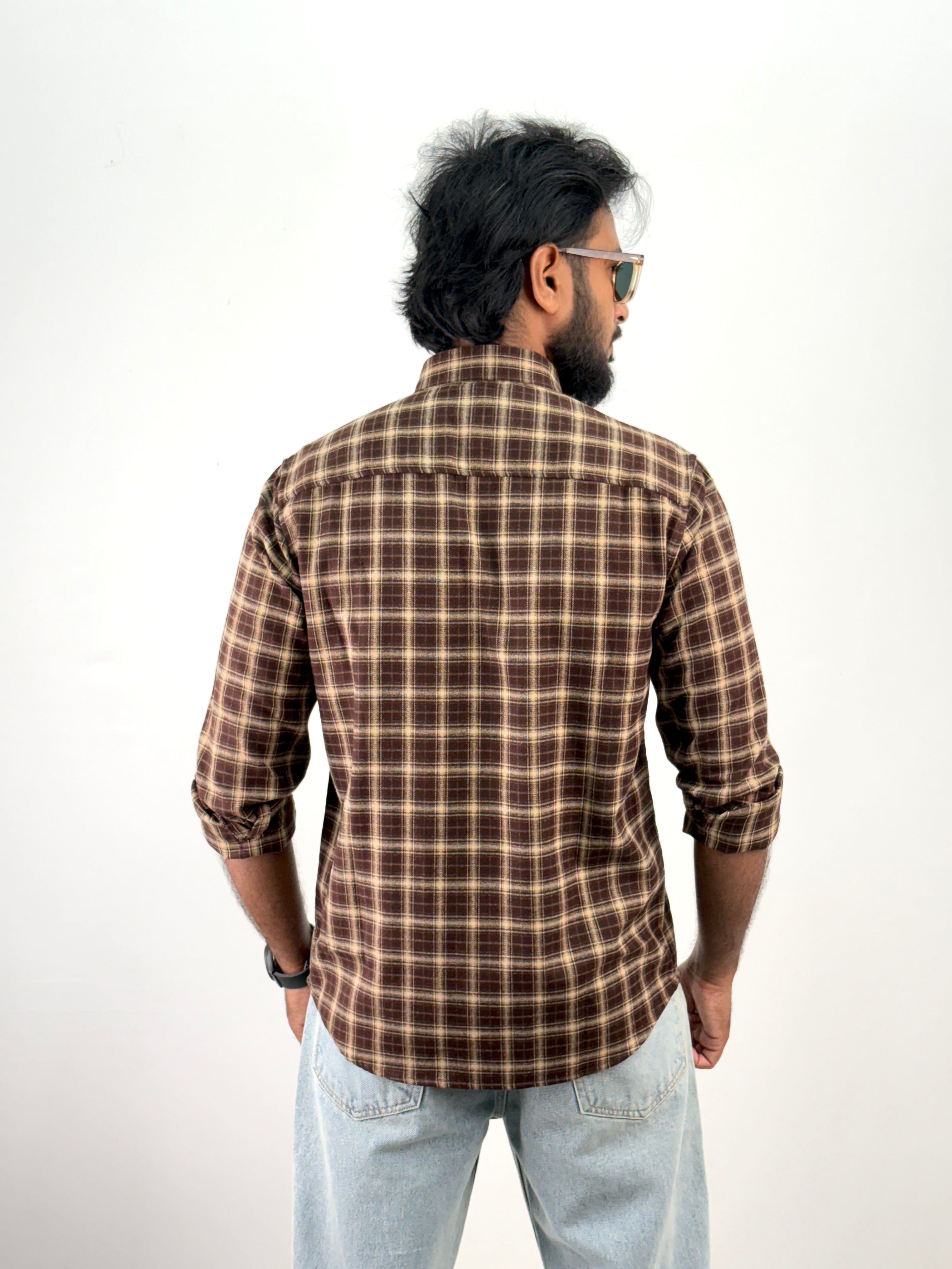 Coffee Brown Flannel Shirt