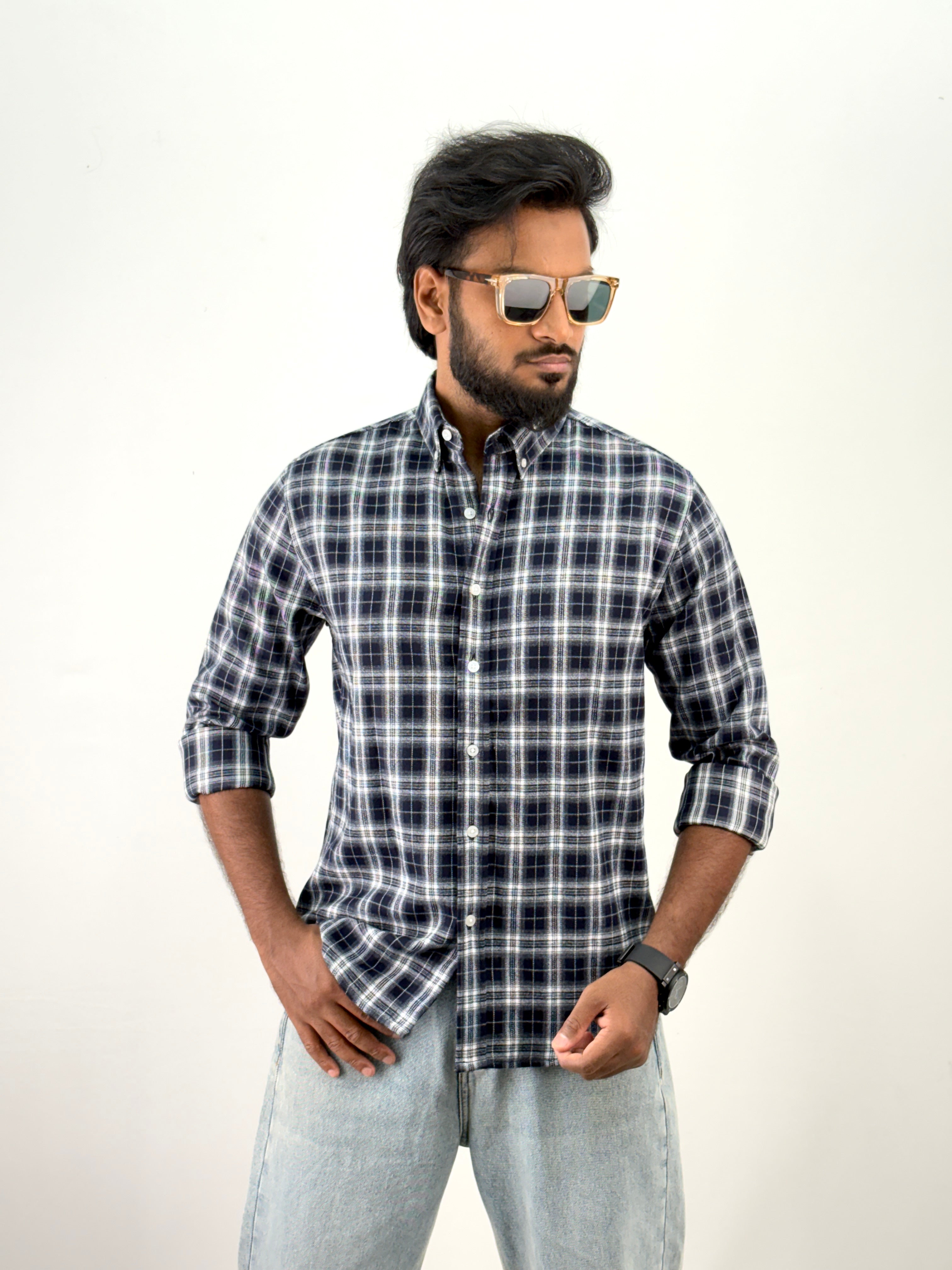 Navy Flannel Shirt