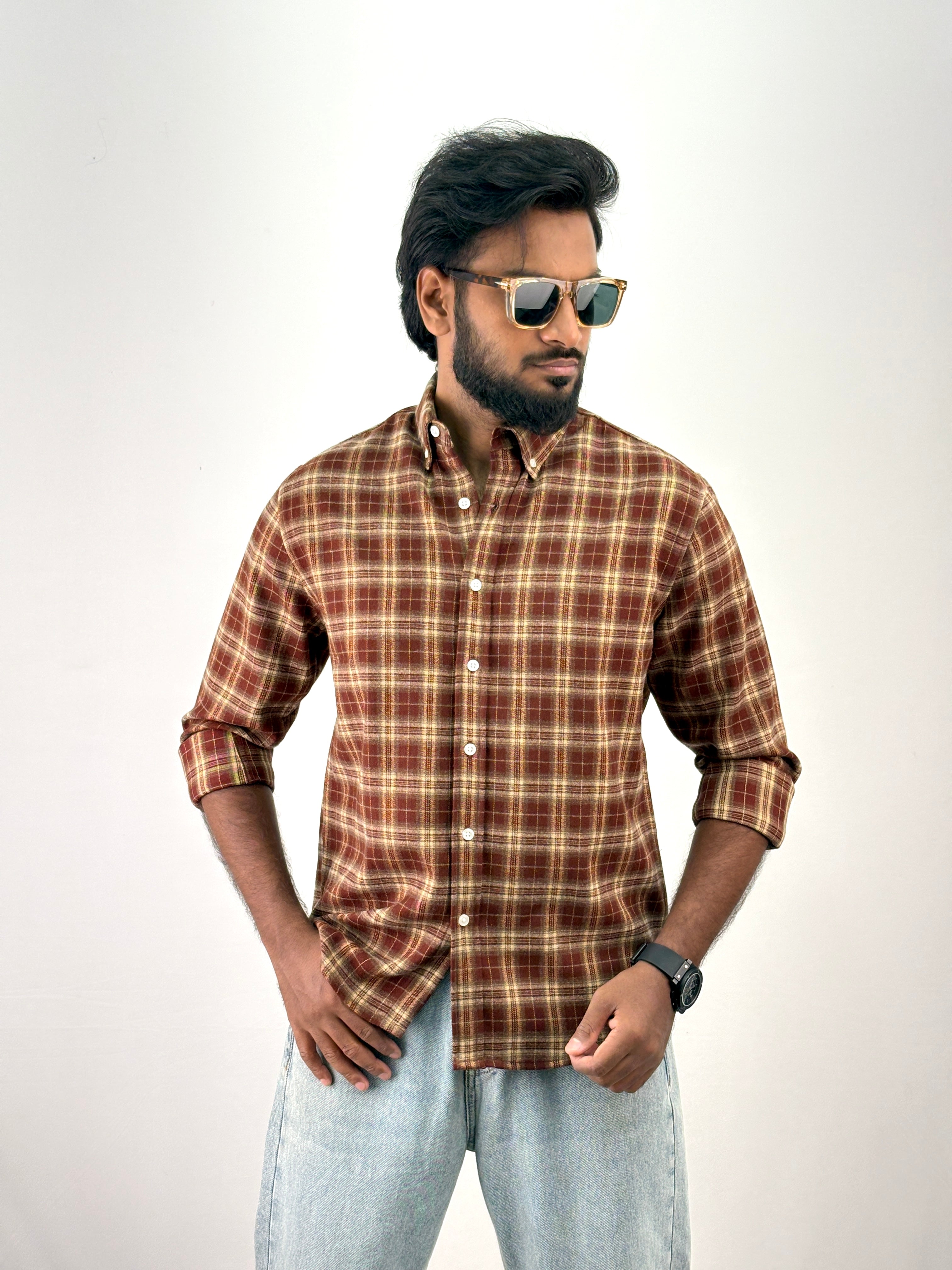 Brick Red Flannel Shirt