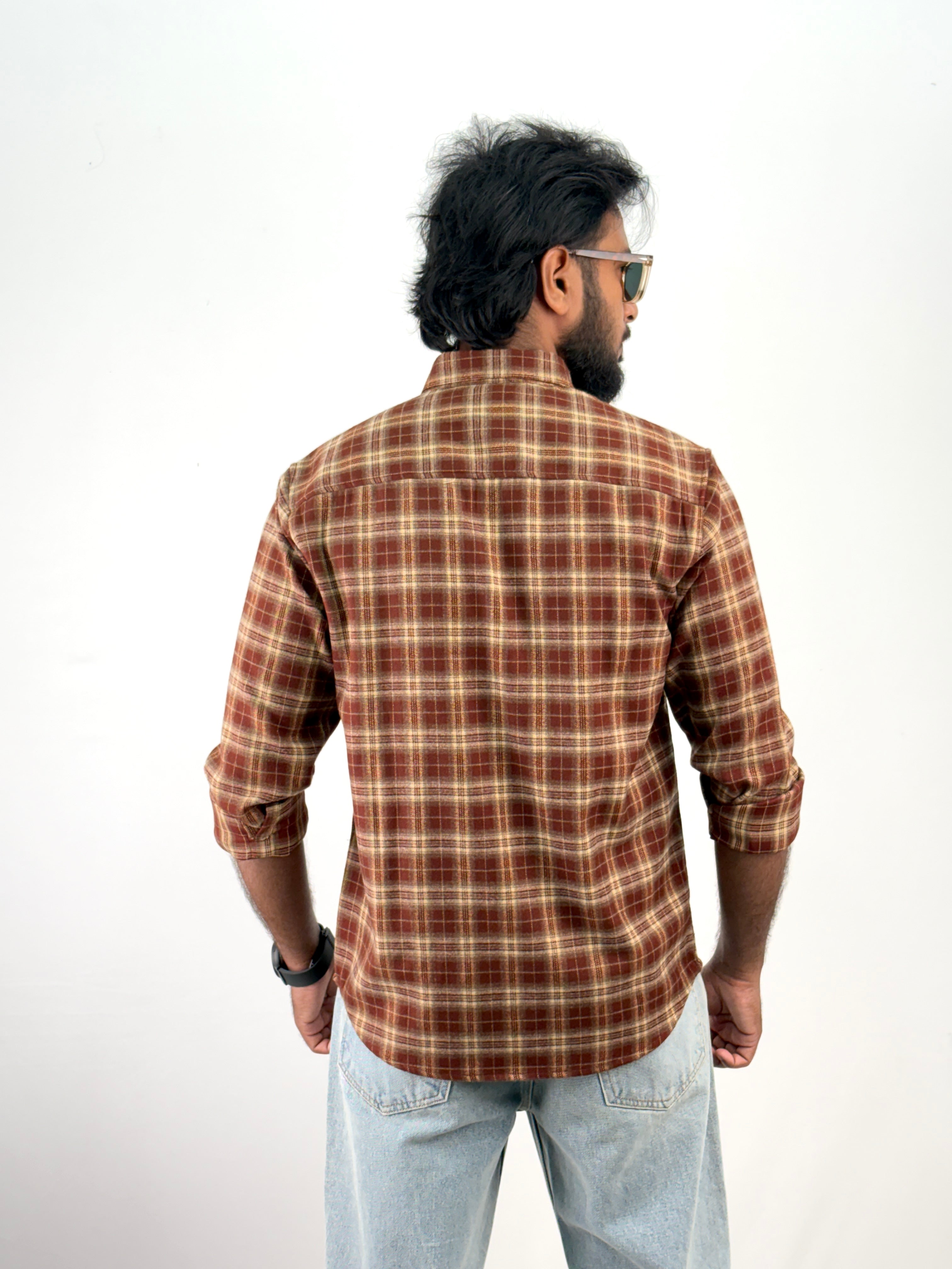 Brick Red Flannel Shirt