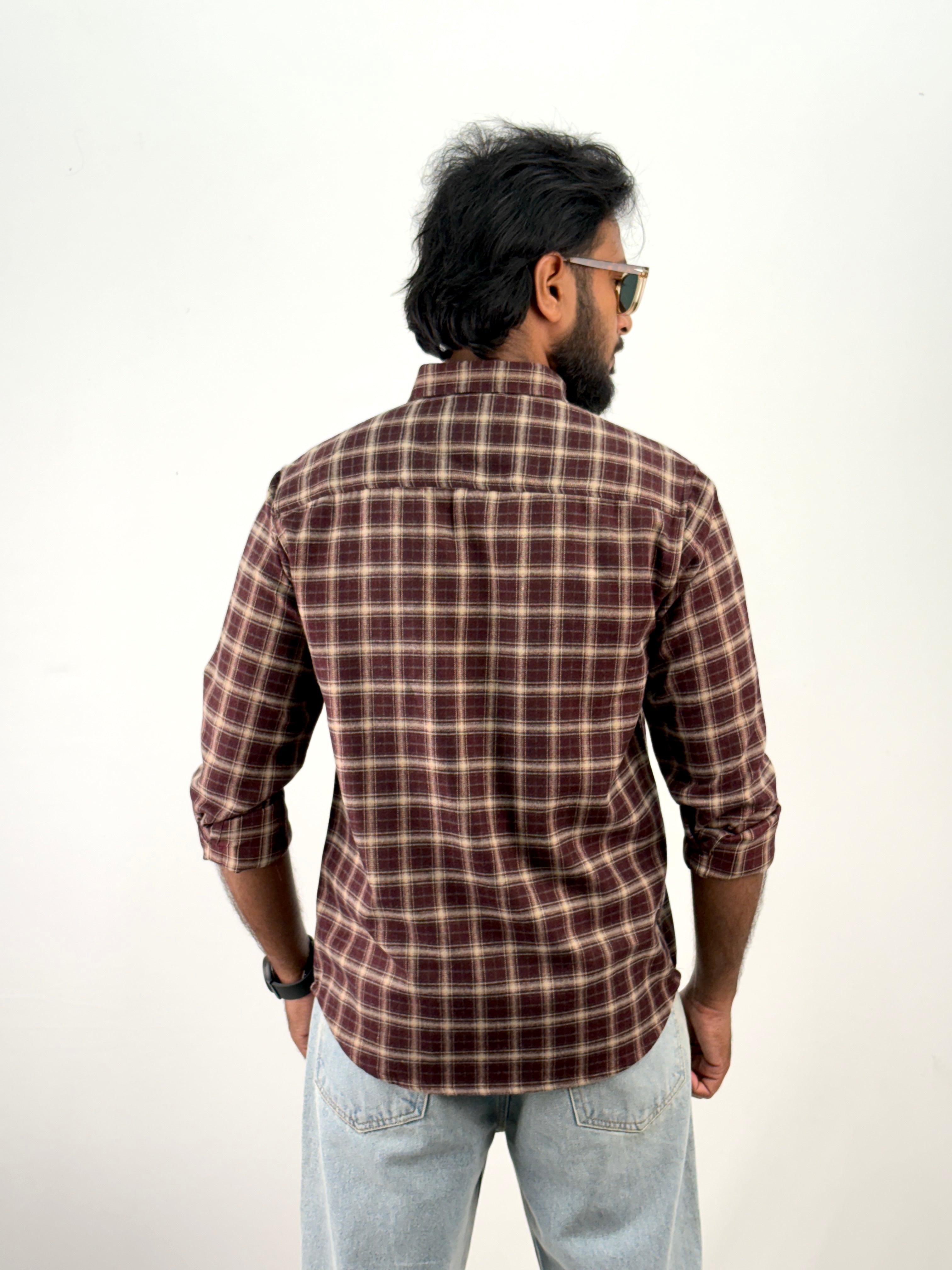Maroon Flannel Shirt