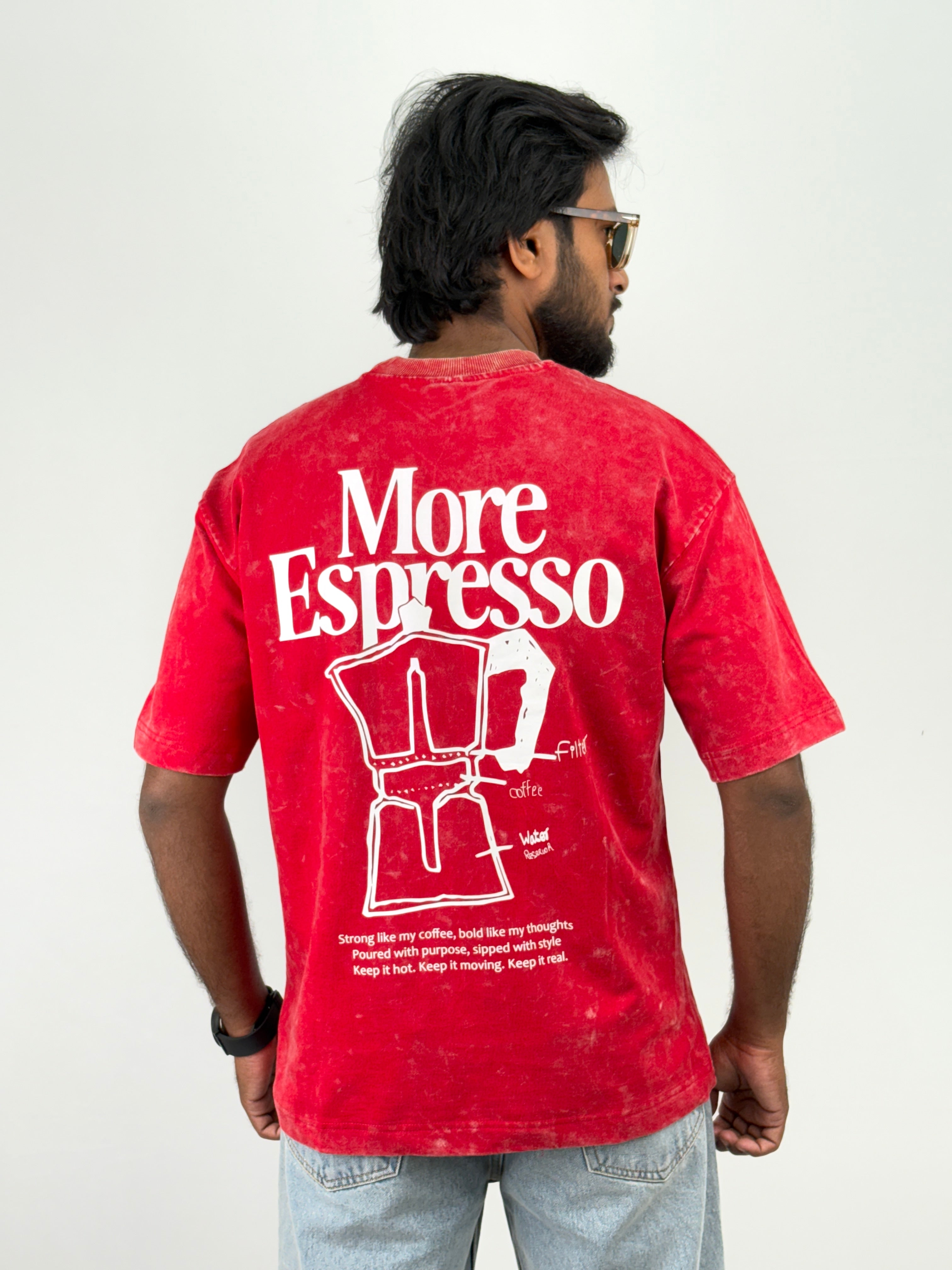 Red Acid Wash Oversized T-Shirt