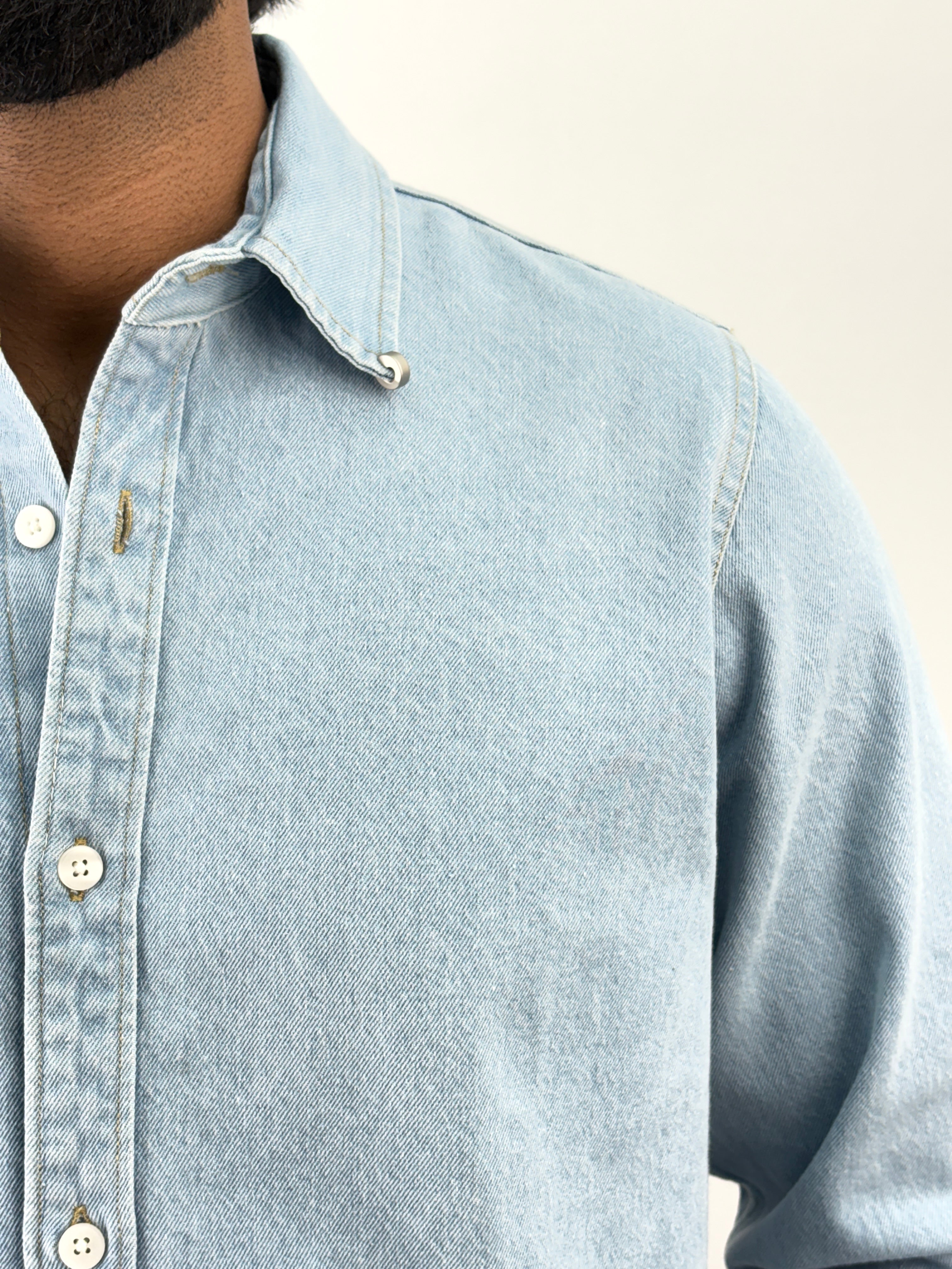 Ice Blue Denim Shirt