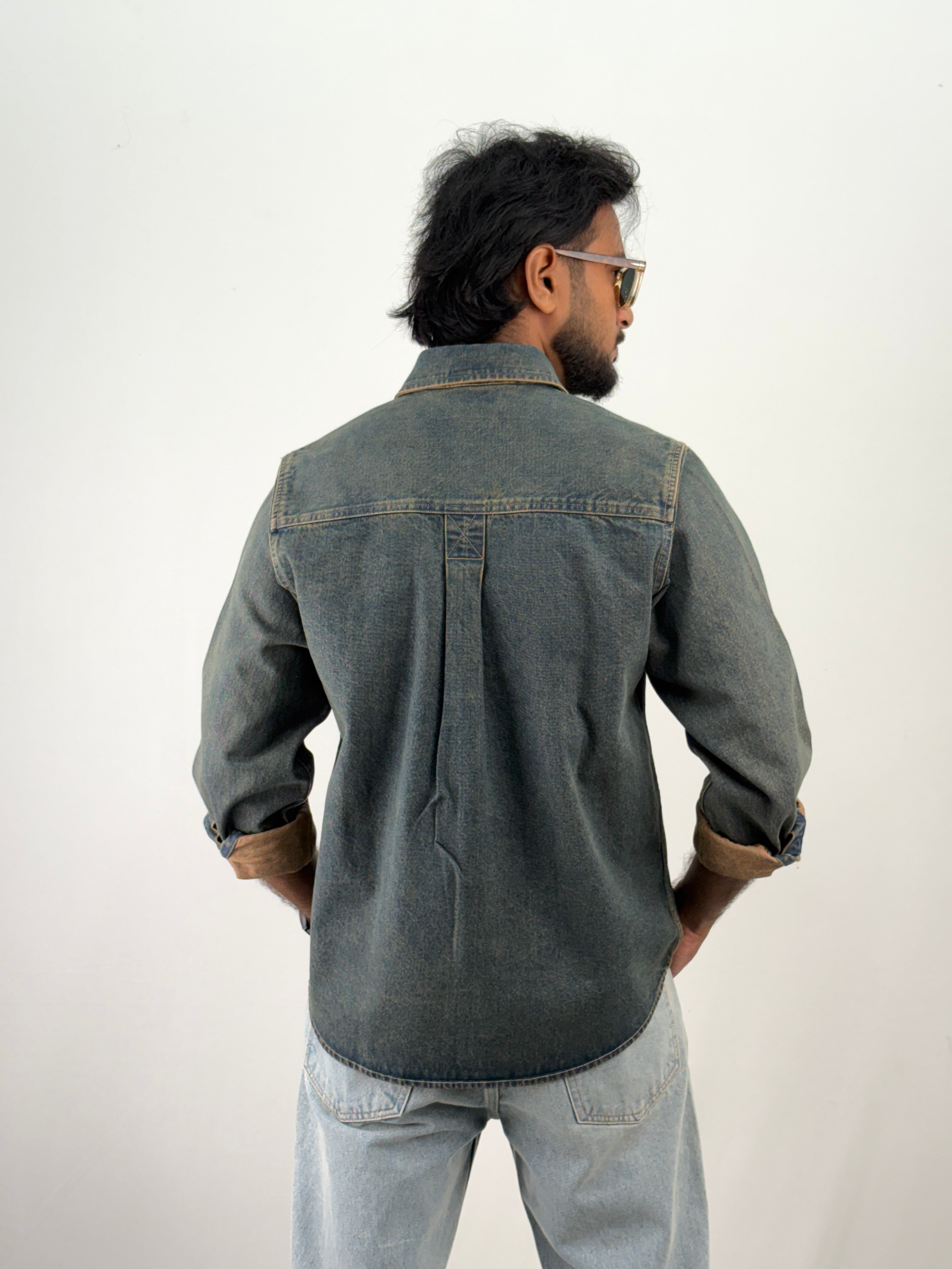Dusty Blue Denim Shirt