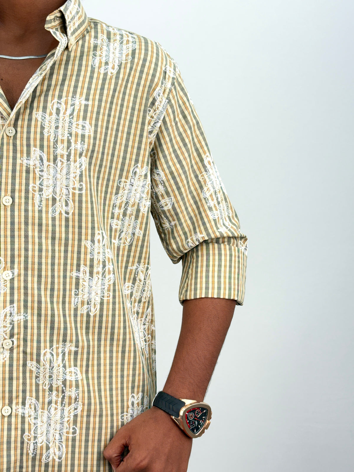 Yellow IMP Printed Checks Shirt