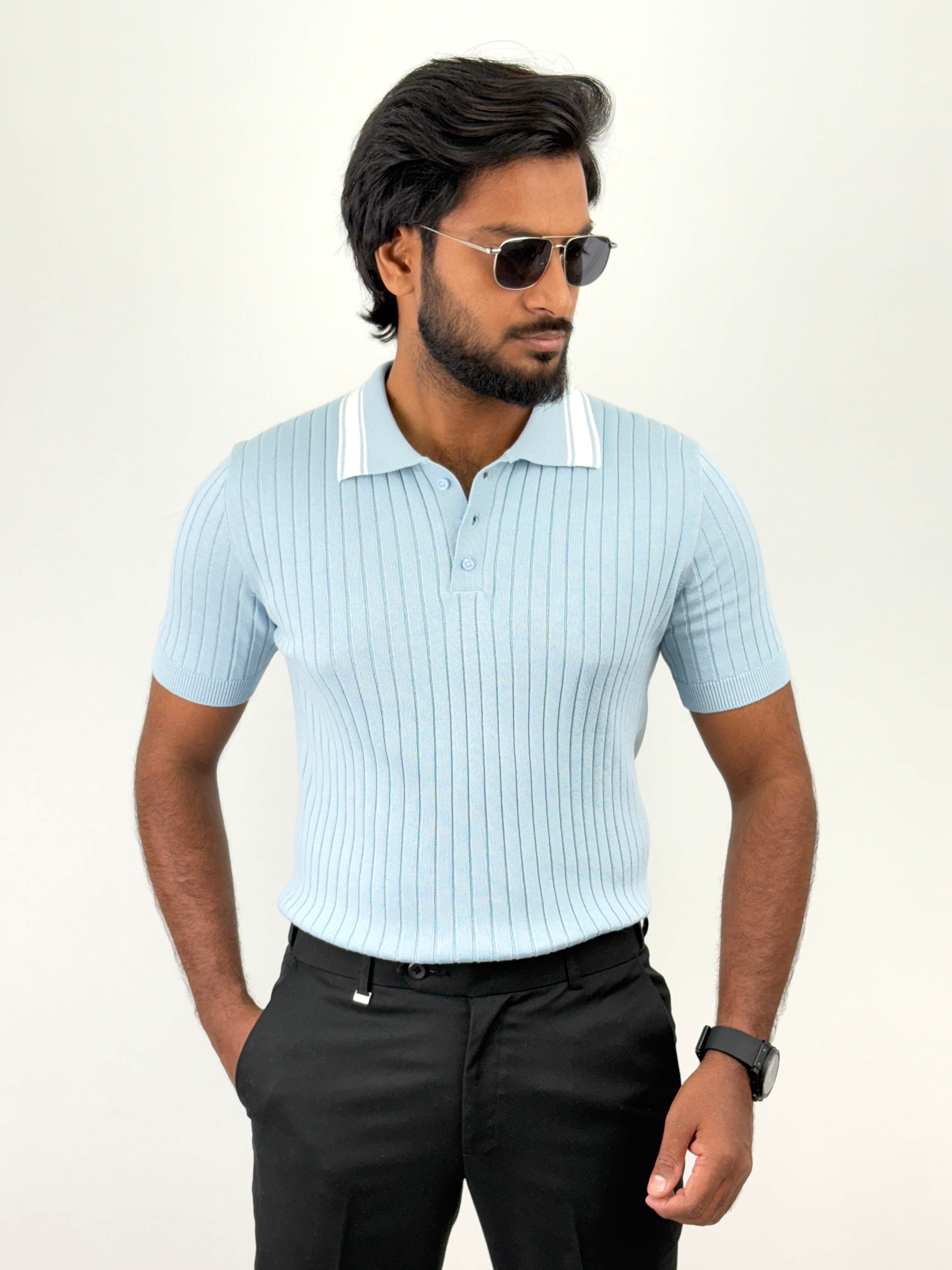 Ice Blue Polo T-shirt