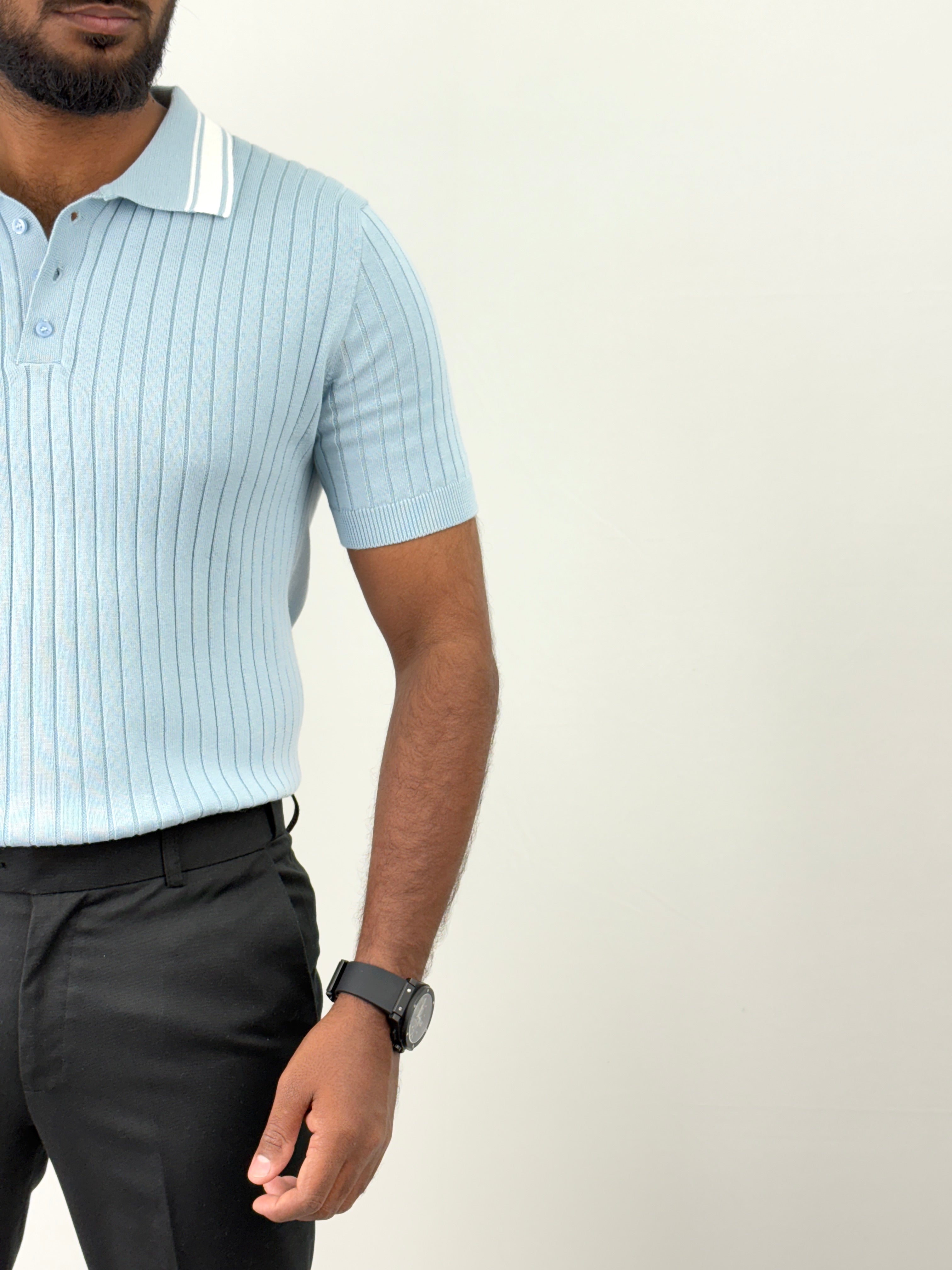 Ice Blue Polo T-shirt