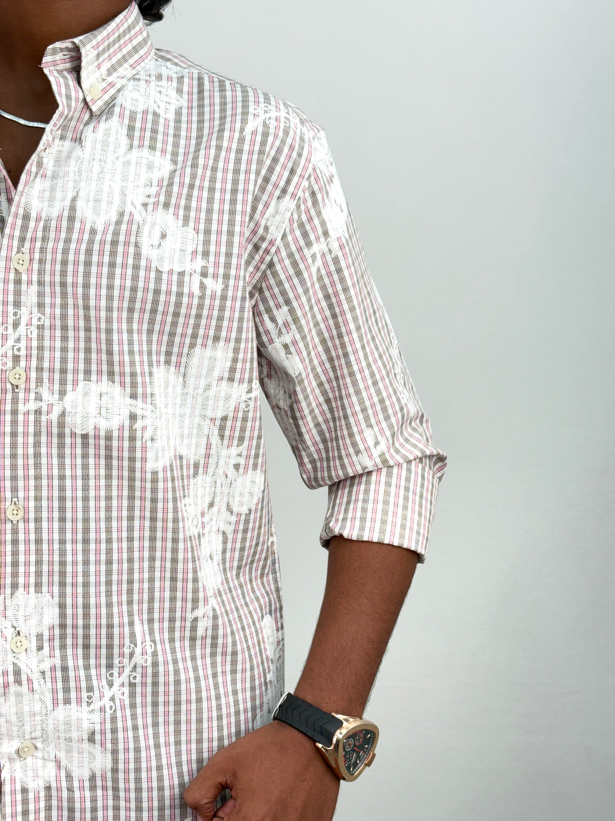 Pink IMP Printed Checks Shirt
