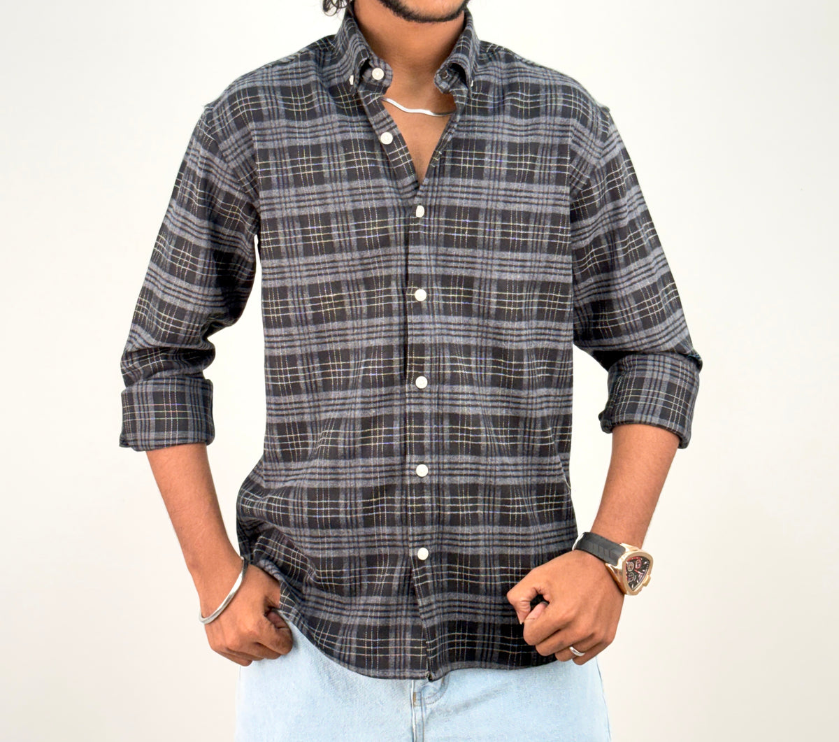 Grey IMP Flannel Shirt 10