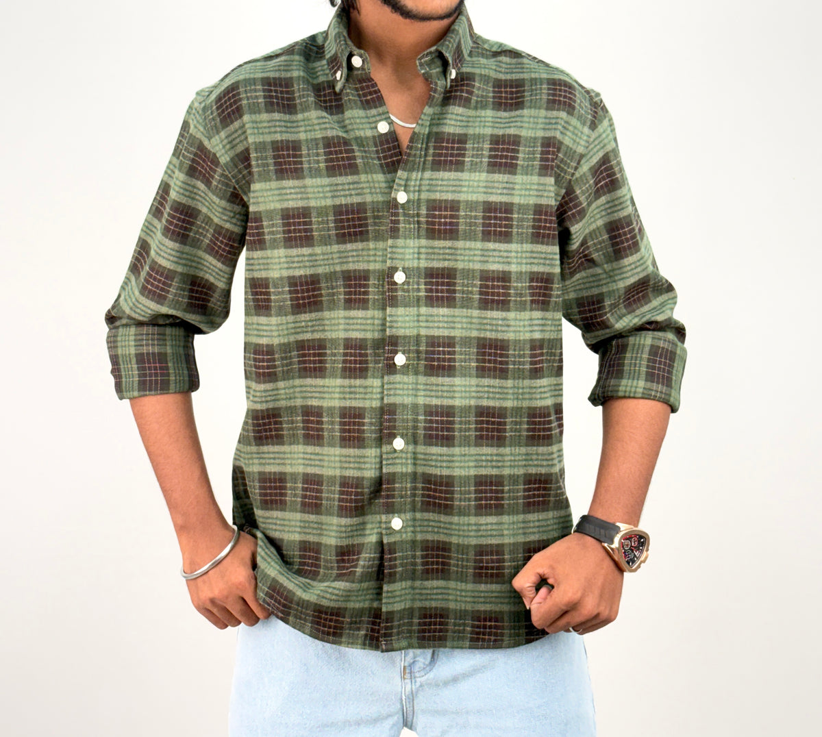 Green IMP Flannel Shirt 10