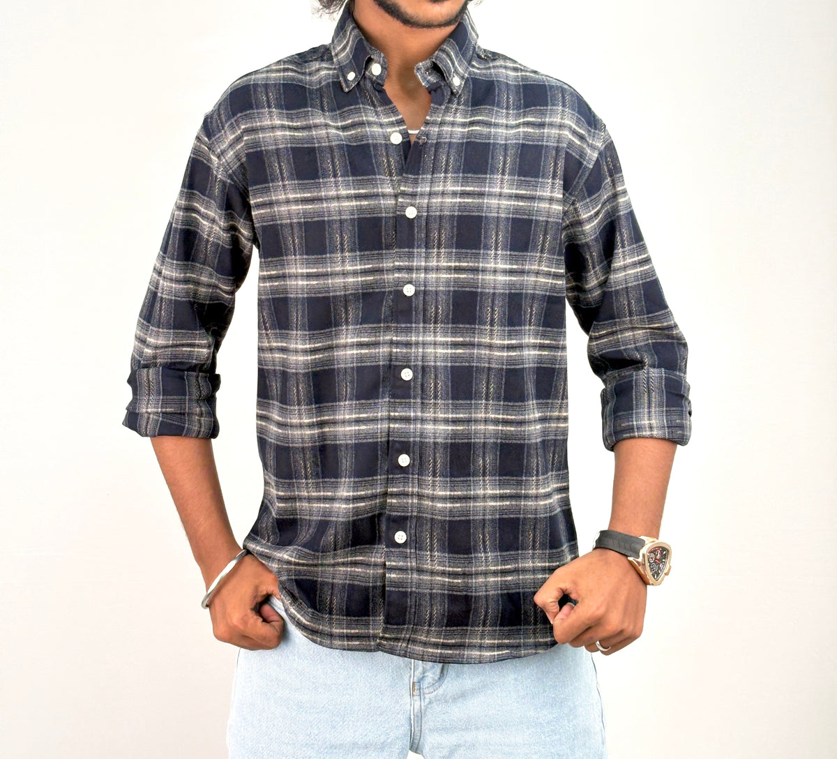 Navy IMP Flannel Shirt 10