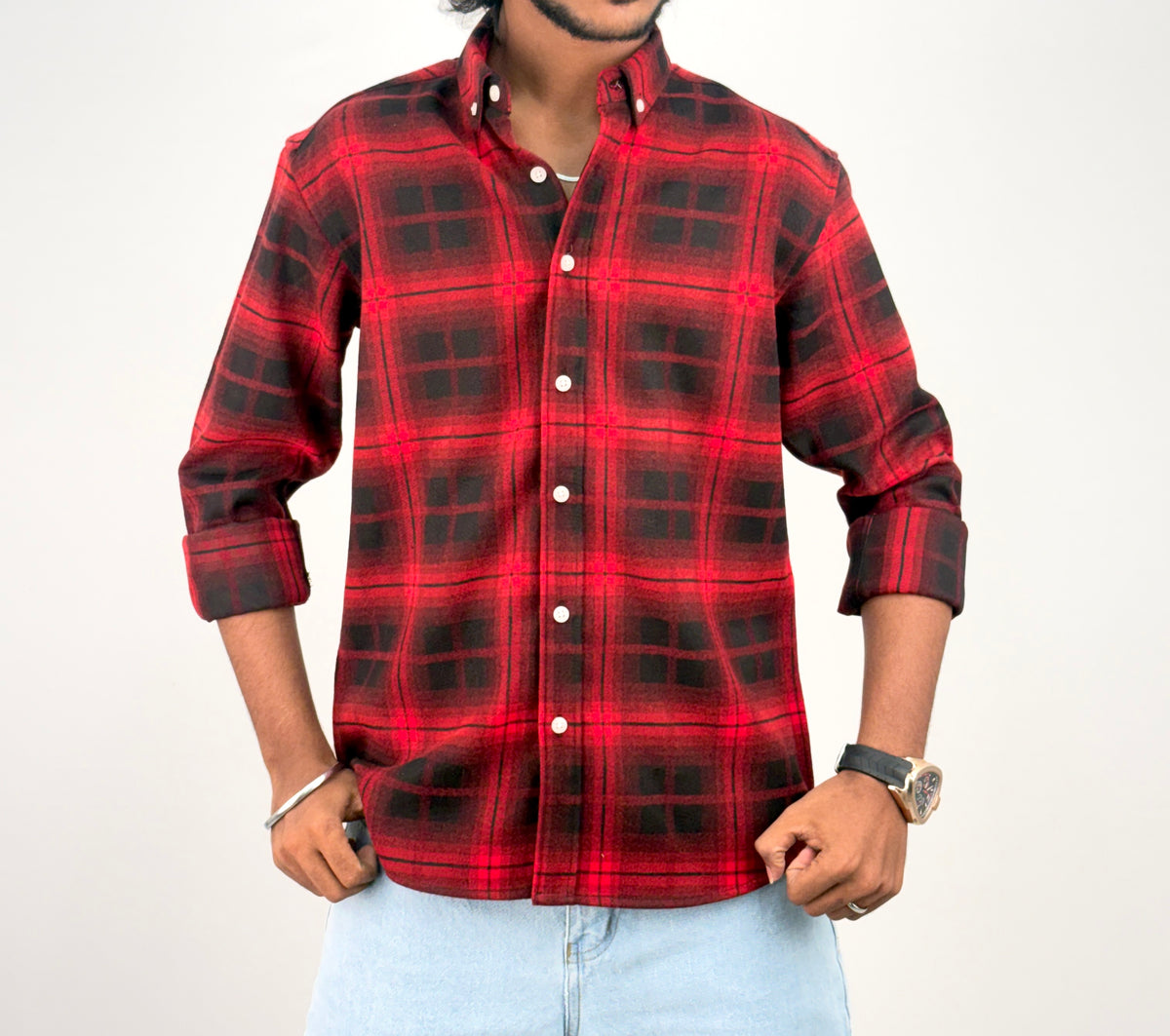 Red Black IMP Flannel Shirt 10