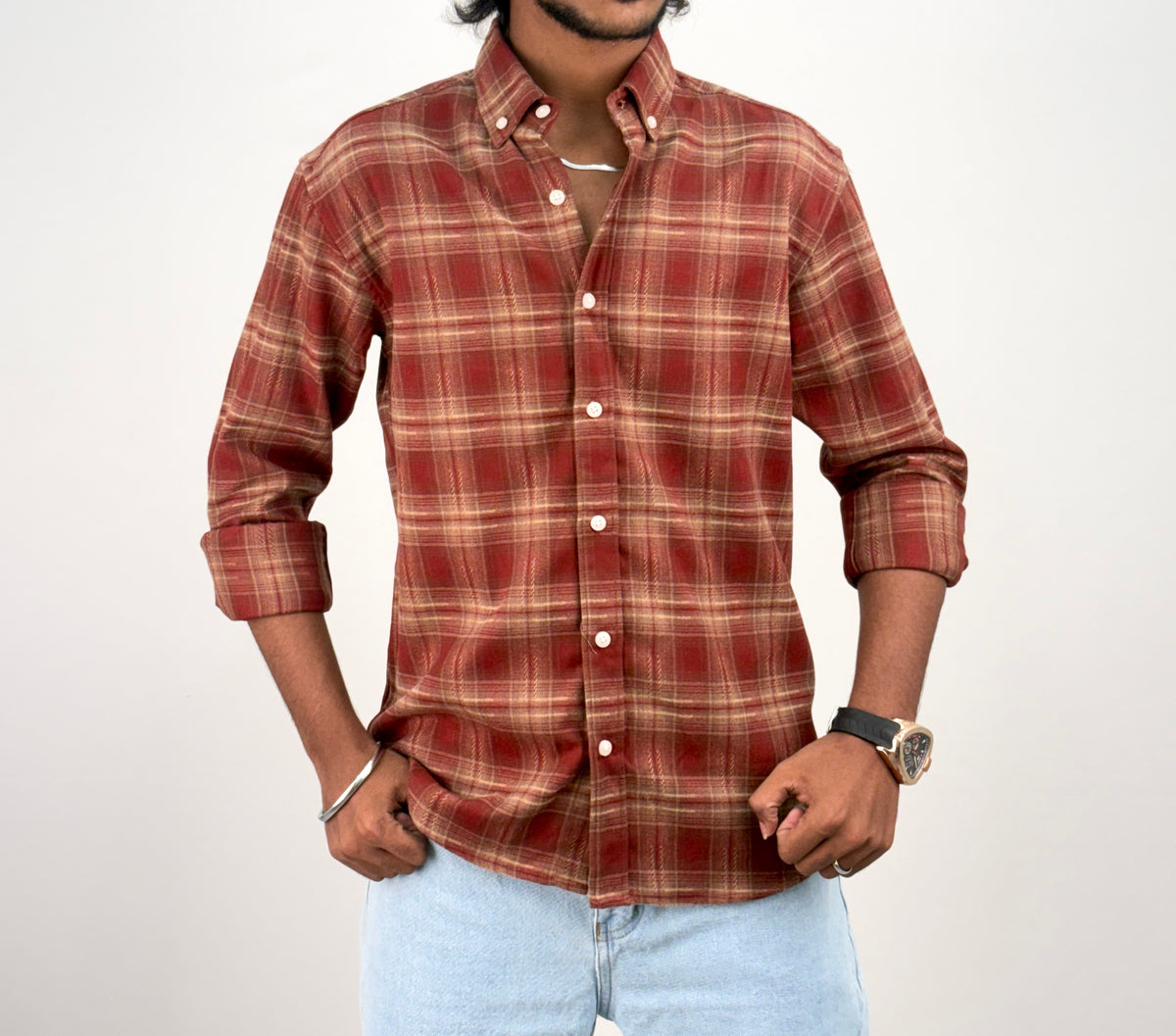 Brick red IMP Flannel Shirt 10