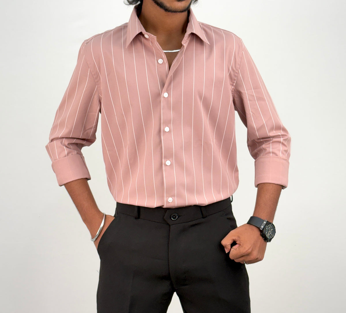 Peach IMP Stripe Shirt