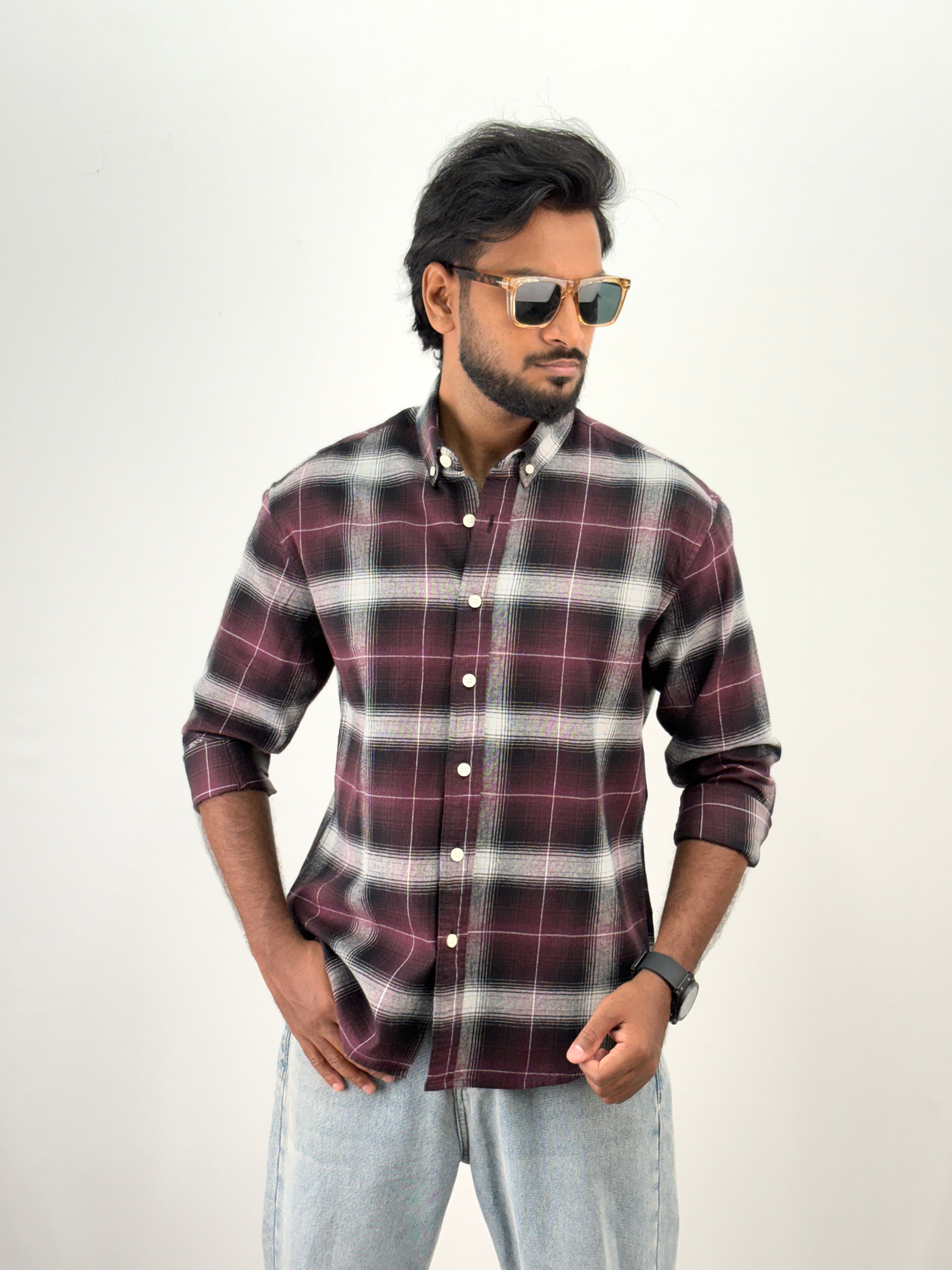 Maroon Flannel Shirt