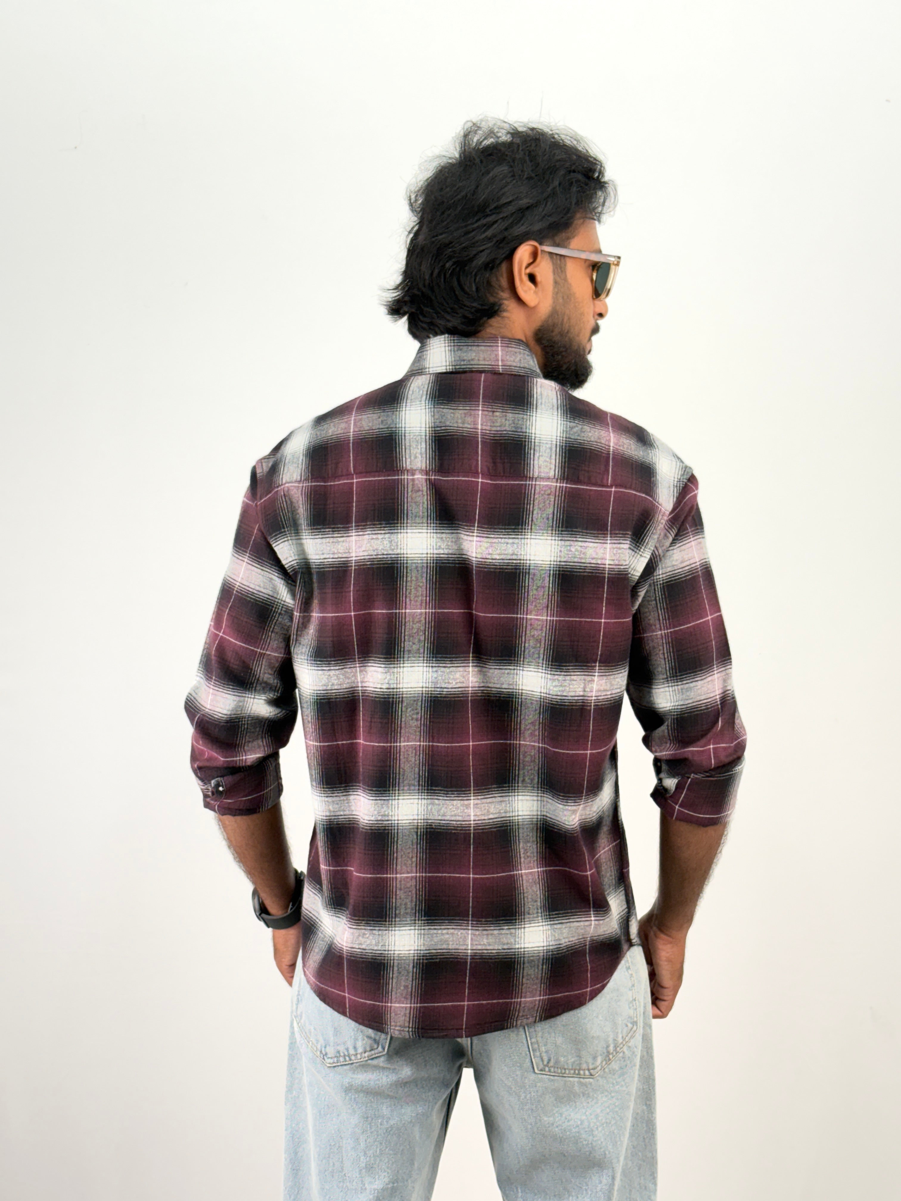 Maroon Flannel Shirt
