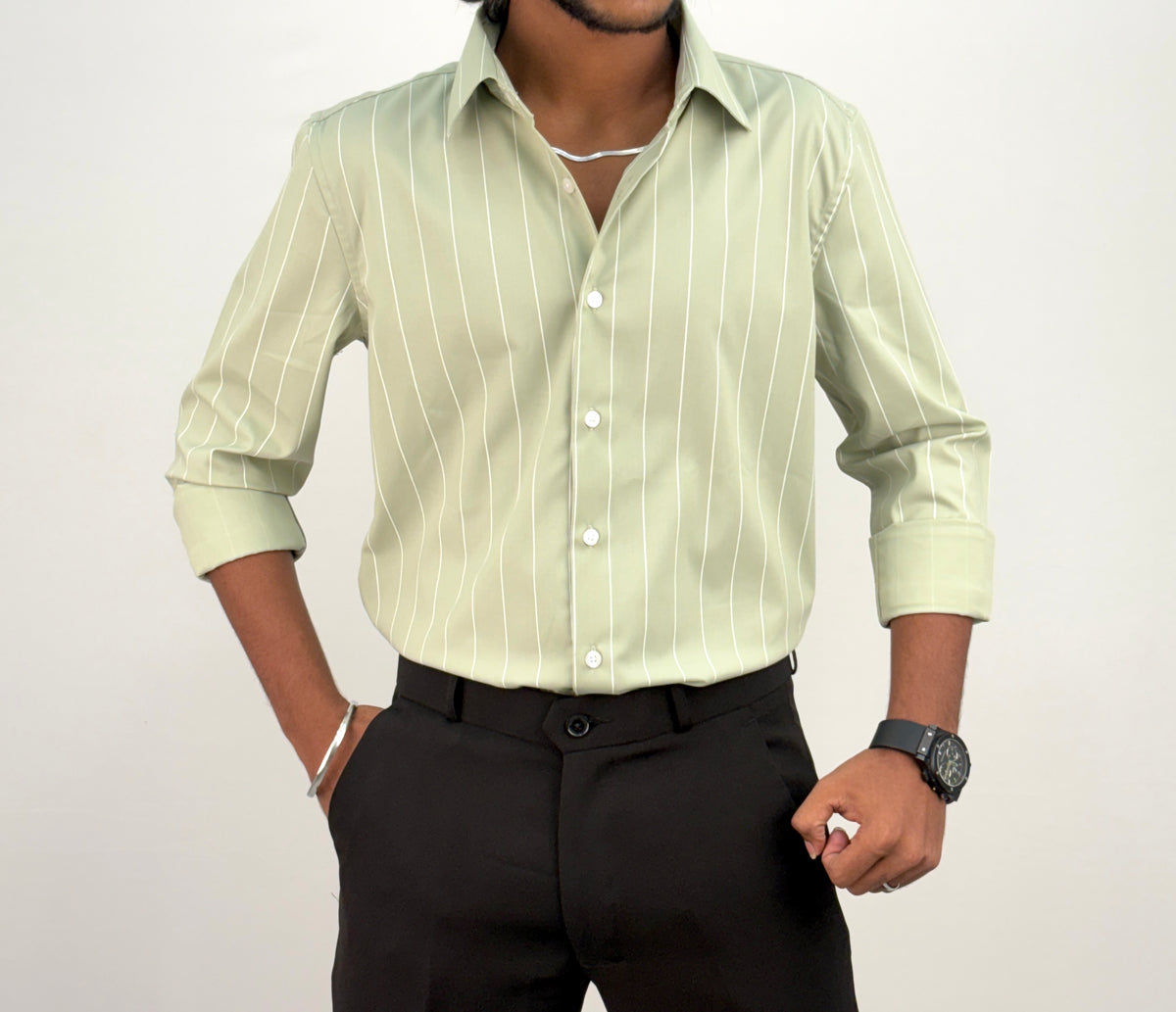 Green IMP Stripe Shirt