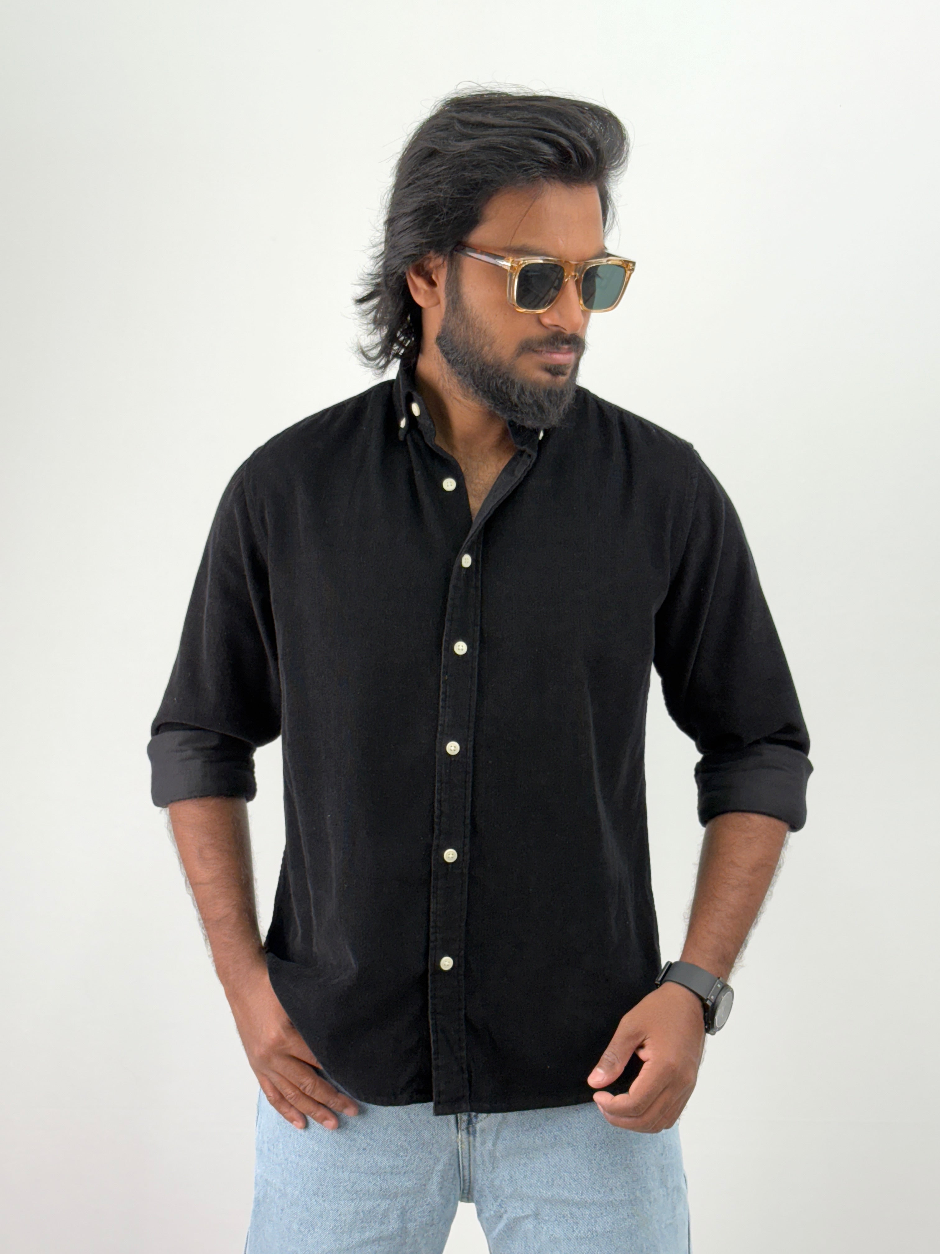 Black Corduroy Shirt
