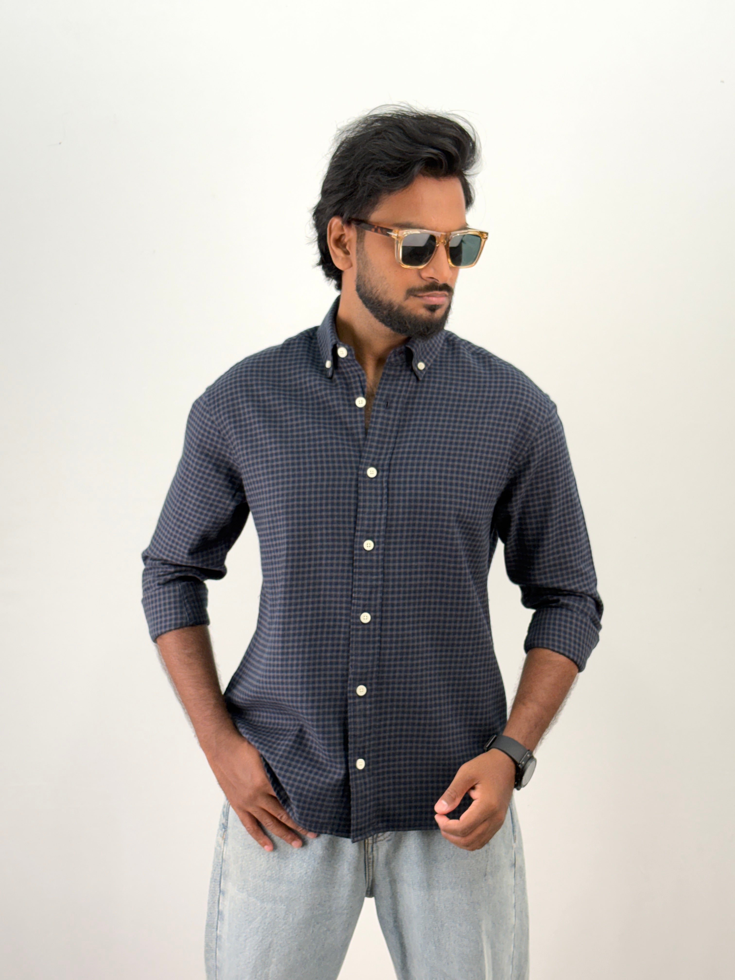 Navy Flannel Shirt