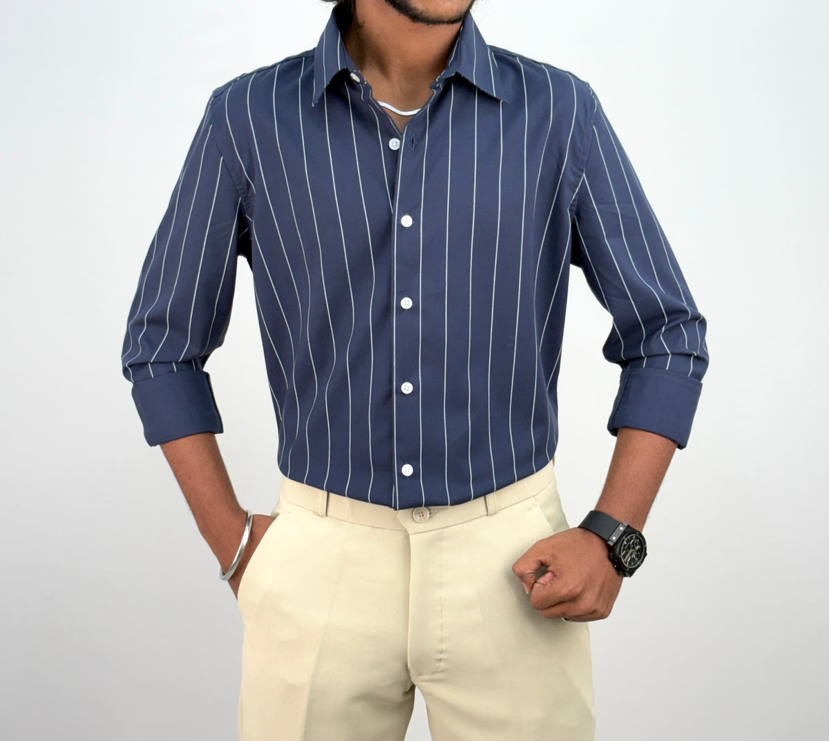 Navy IMP Stripe Shirt