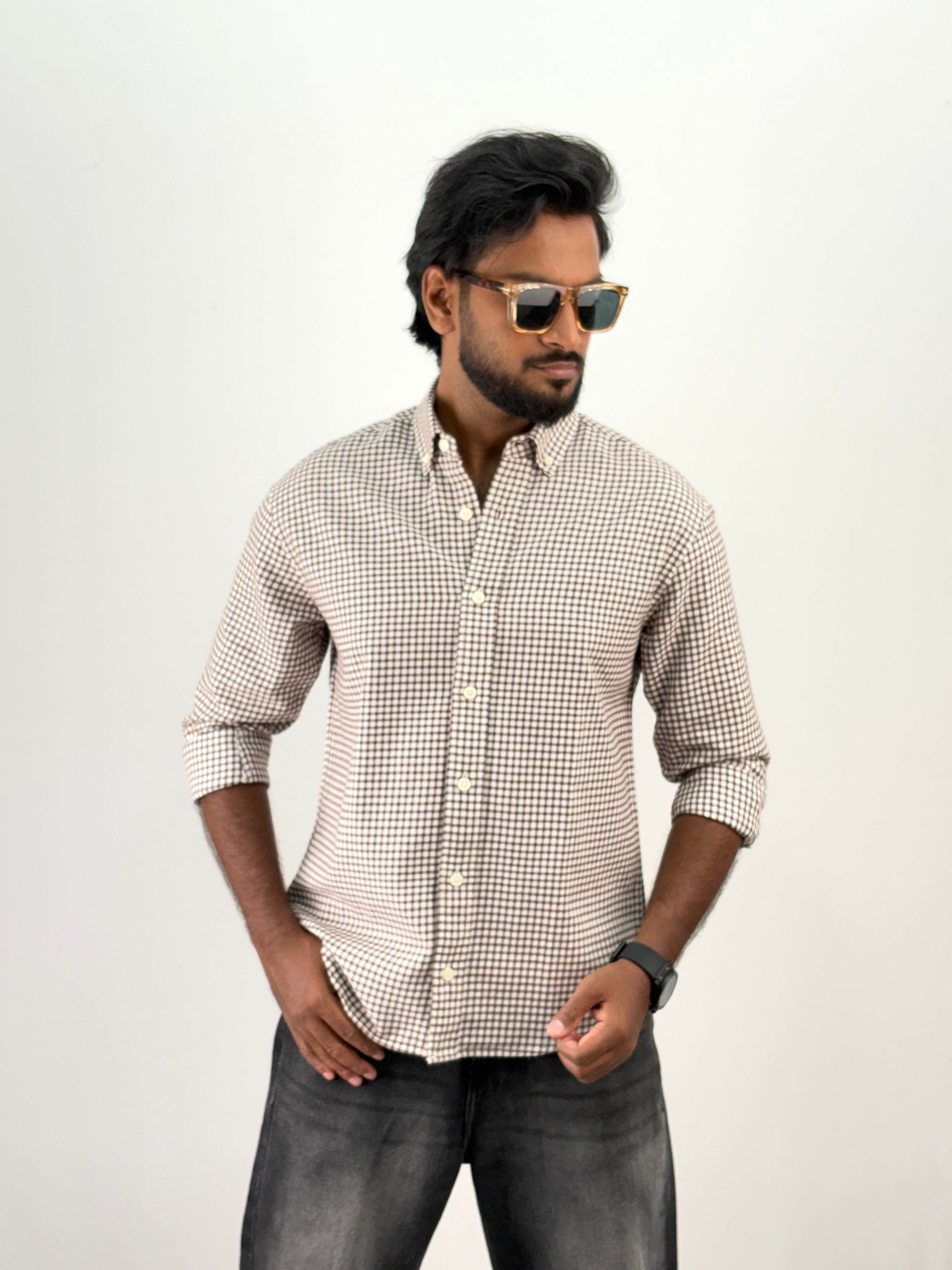Cream Flannel Shirt