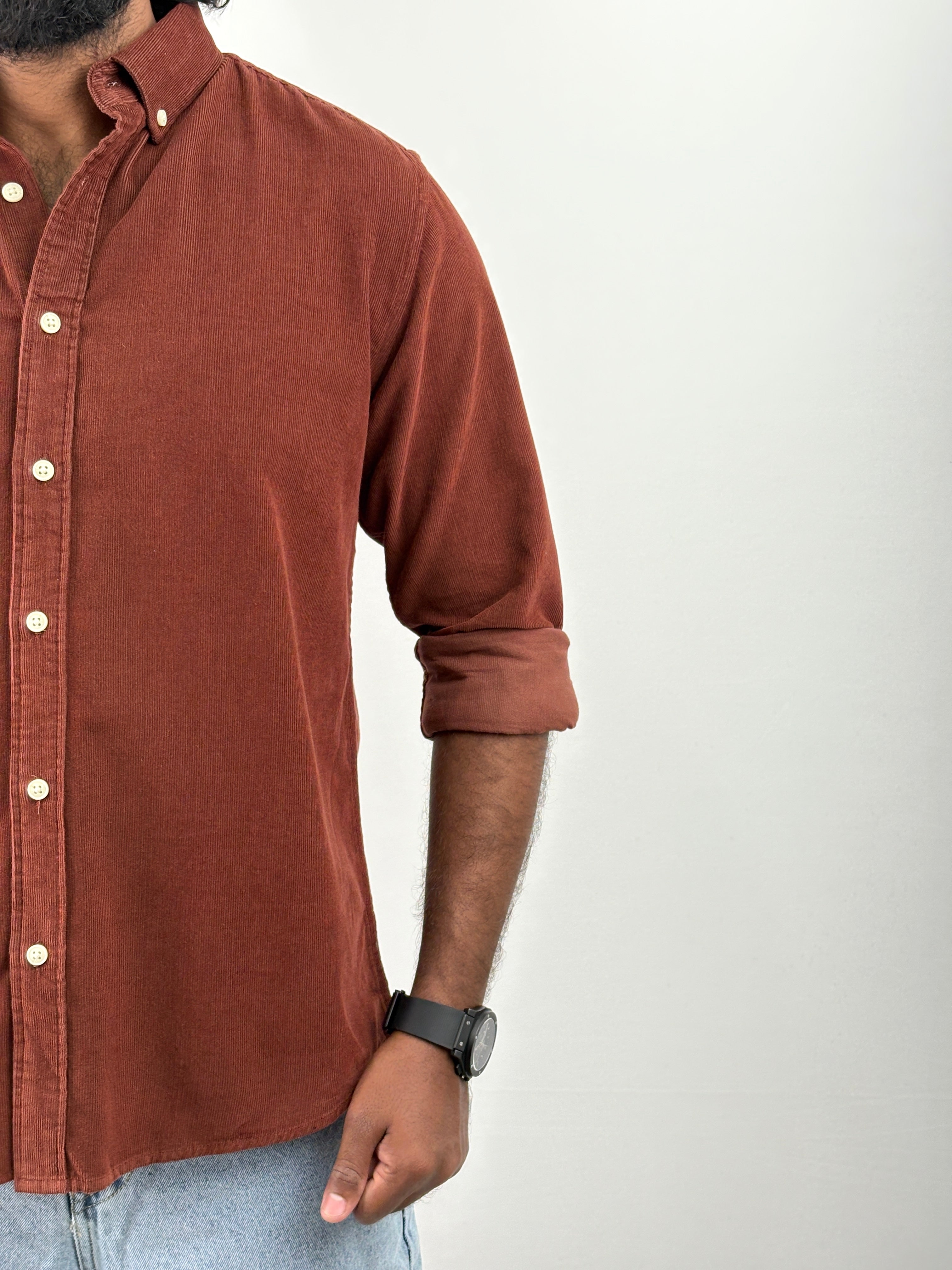 Brick Red Corduroy Shirt