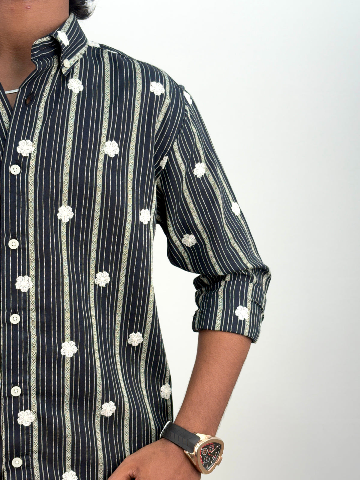 Olive IMP Embroidery Checks Shirt 2