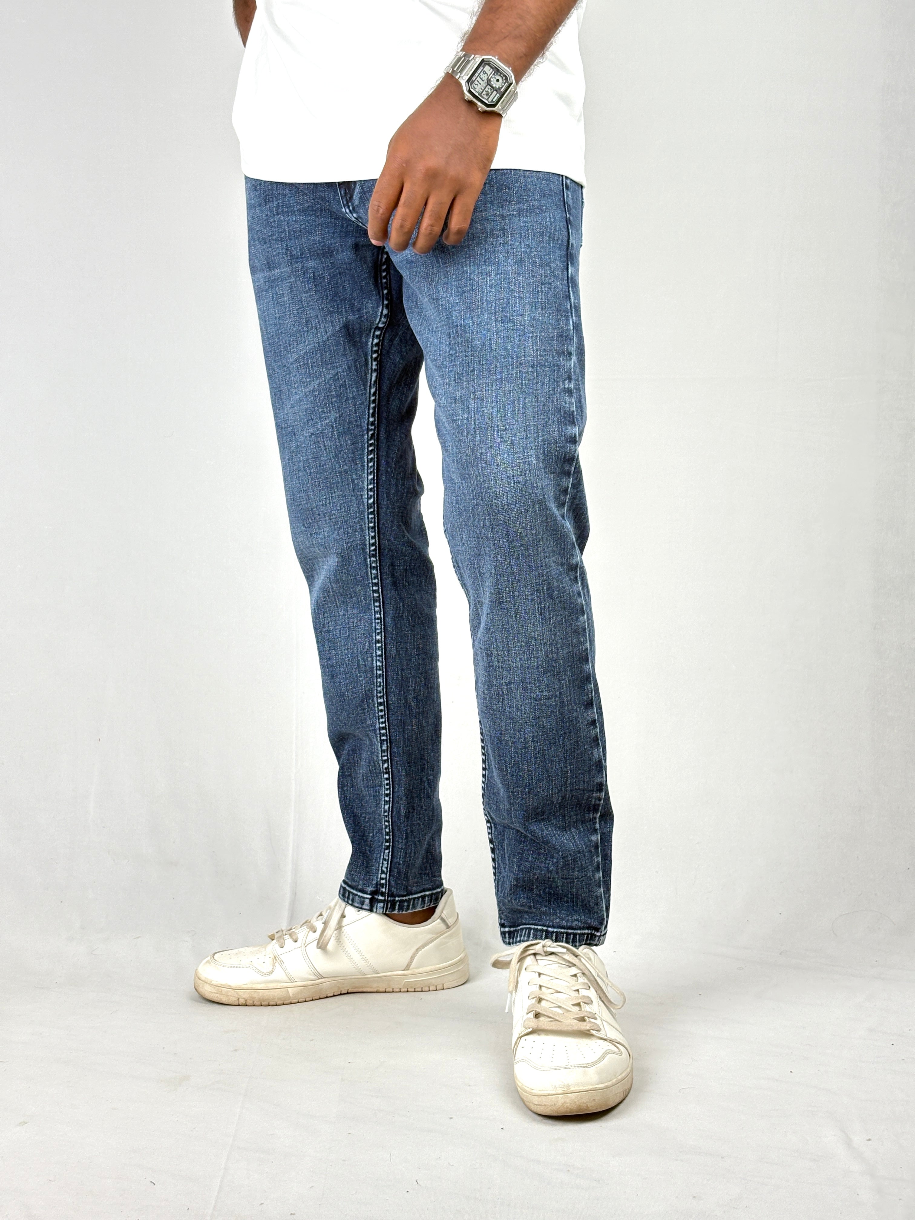 Dark Blue Ankle Fit Jean