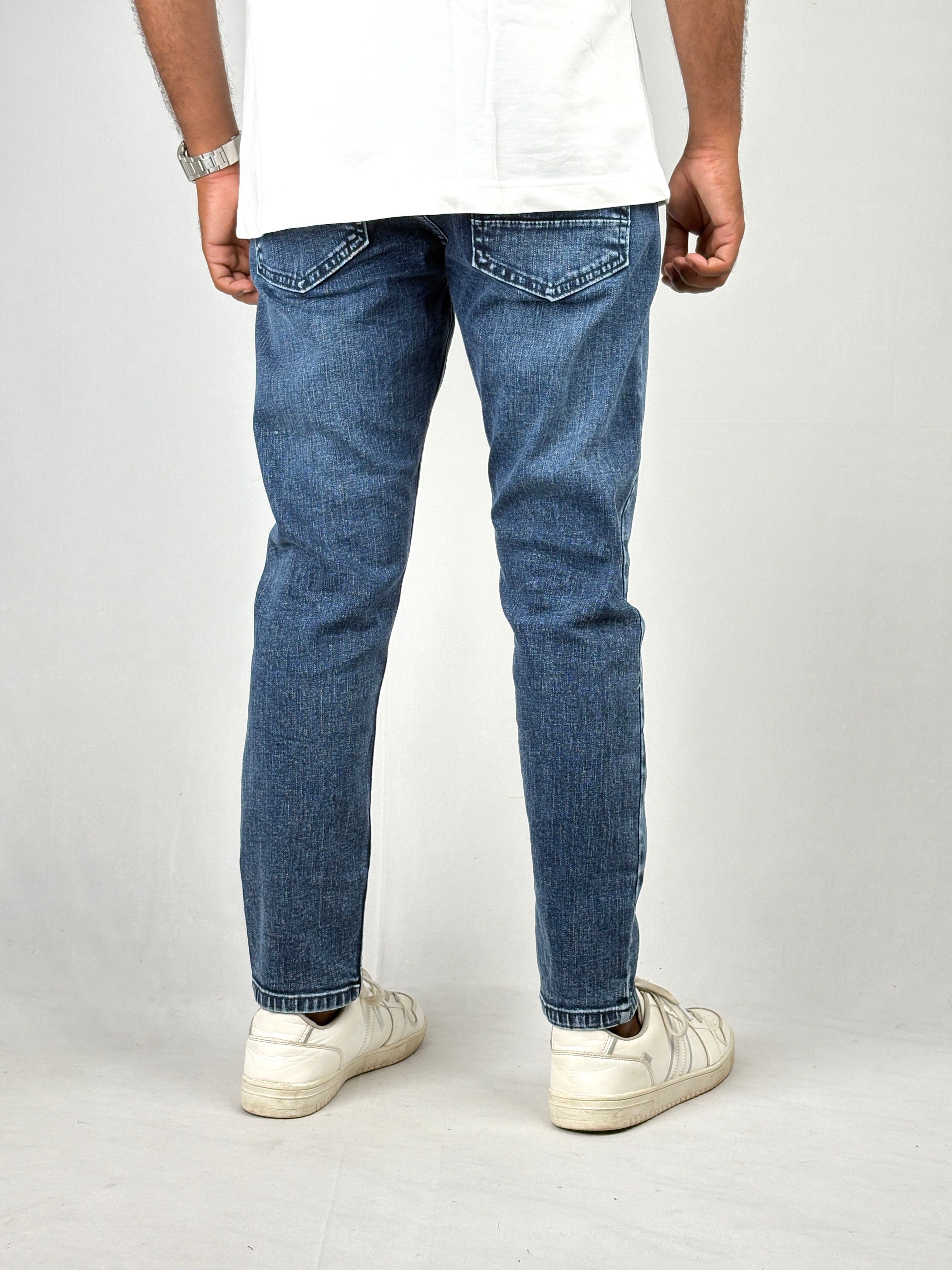 Dark Blue Ankle Fit Jean