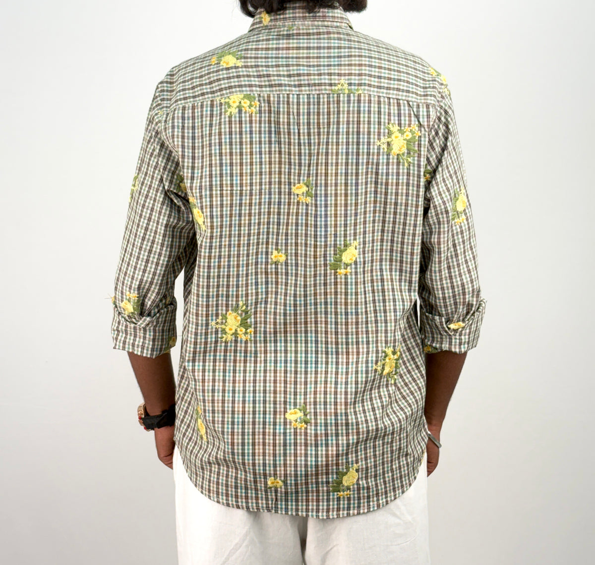 Green IMP Embroidery Checks Shirt 2
