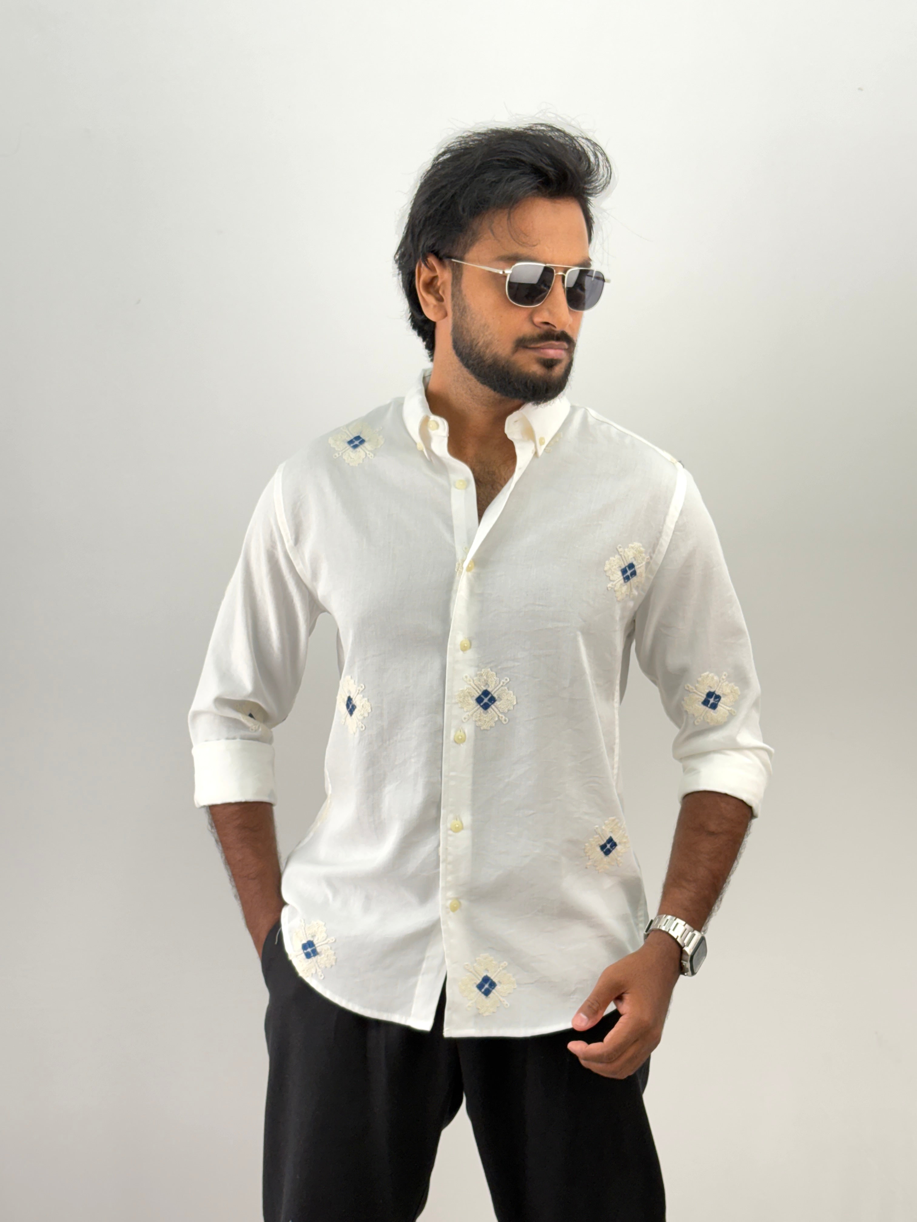 White Embroidery Shirt