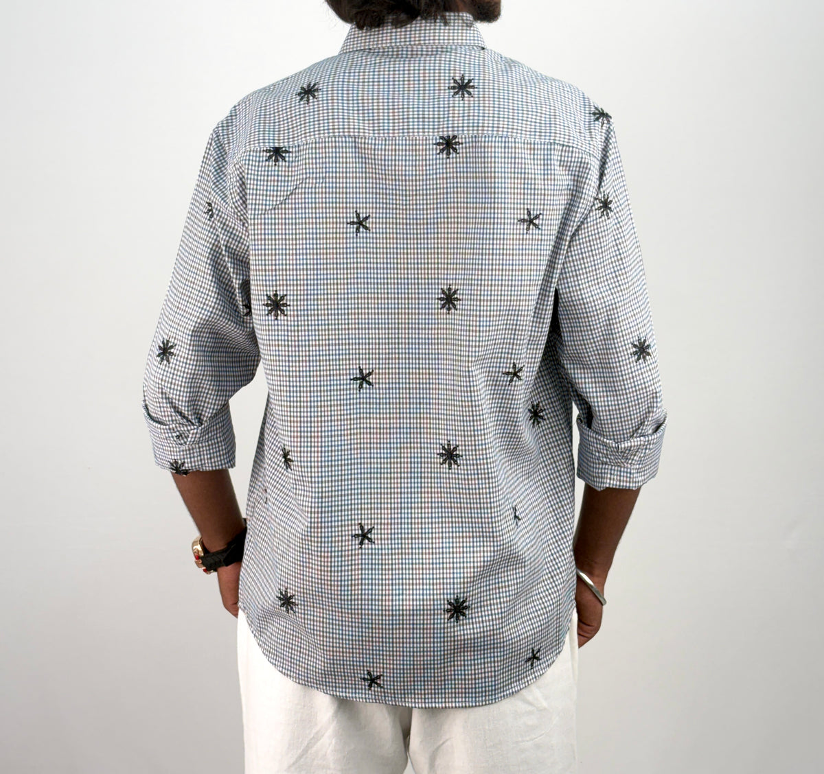Light Grey IMP Embroidery Checks Shirt 2