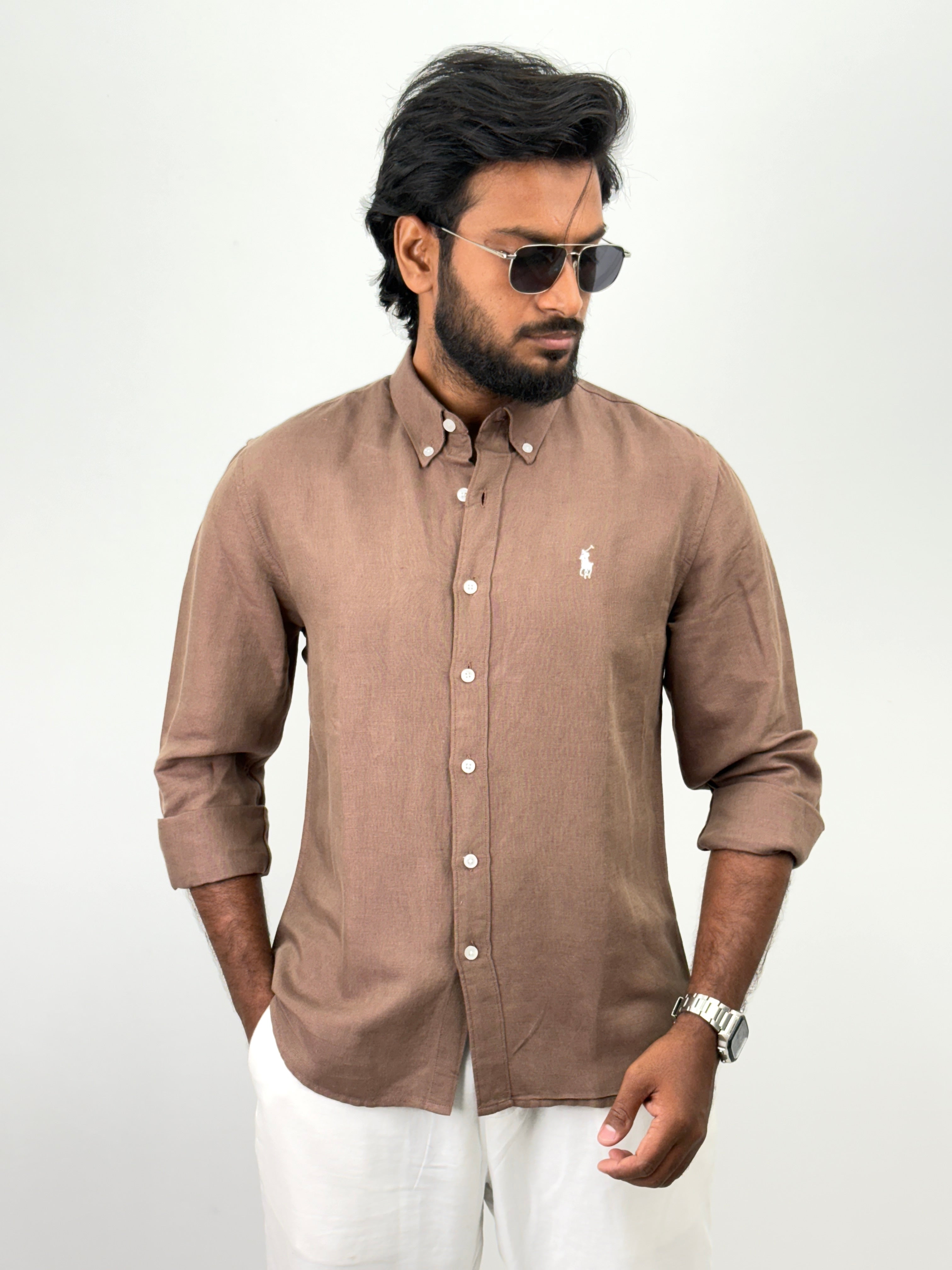 Brown Linen Shirt