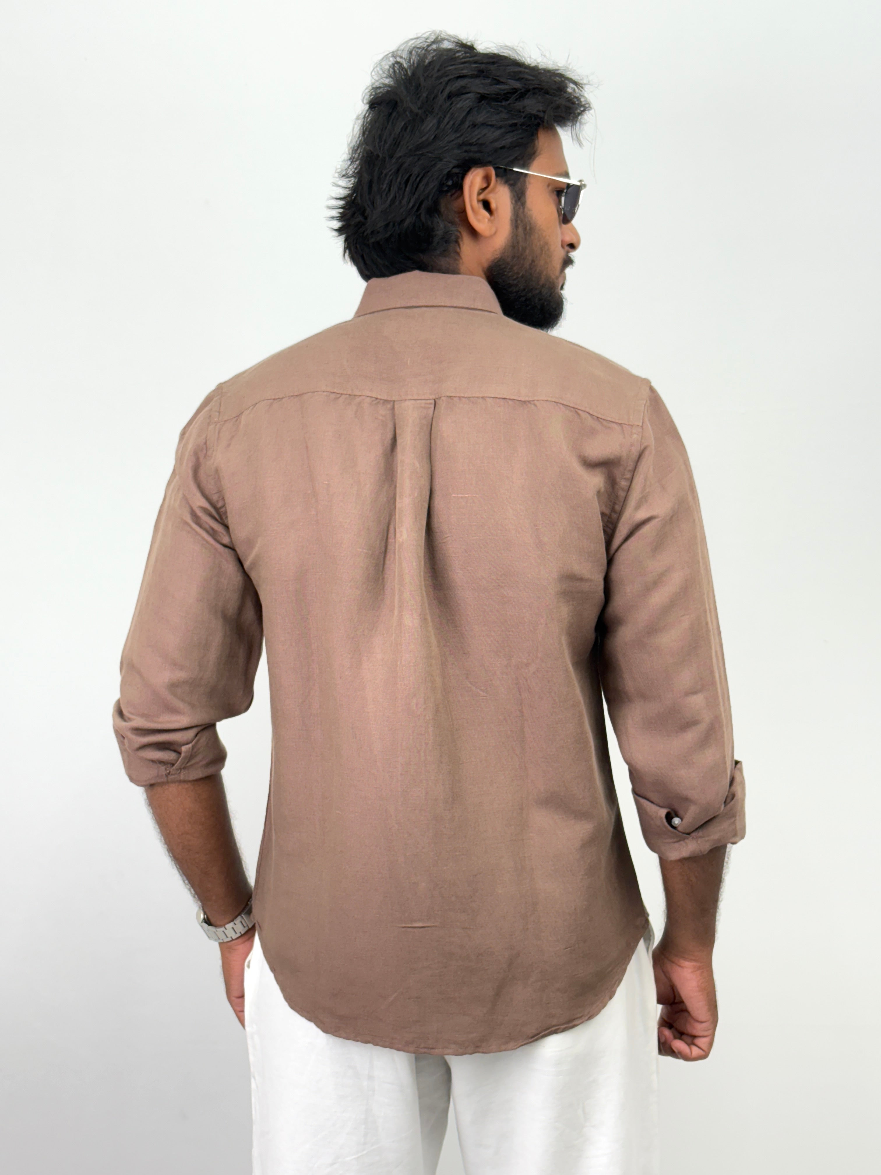 Brown Linen Shirt