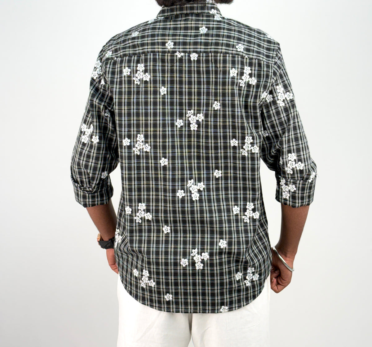 Black IMP Embroidery Checks Shirt 2