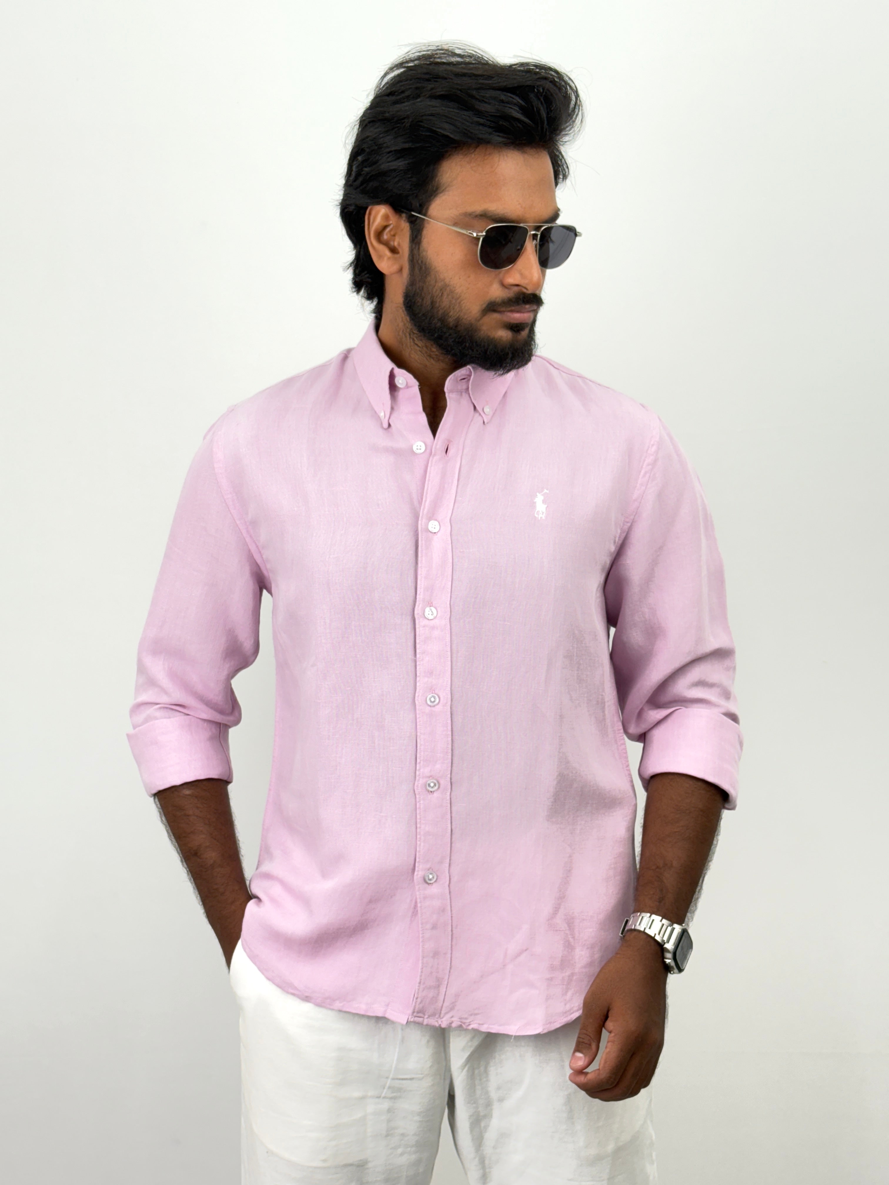 Pink Linen Shirt