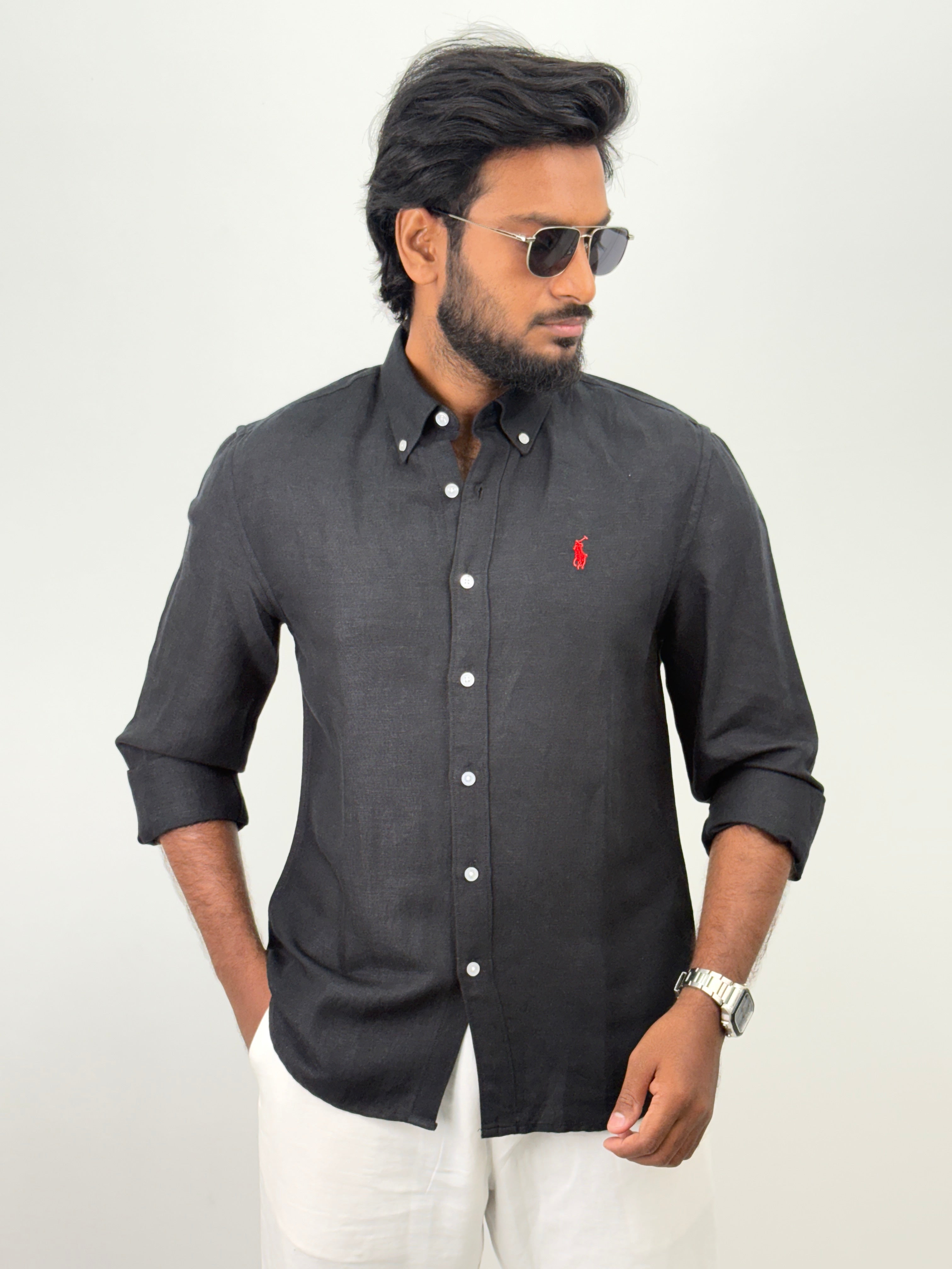 Black Linen Shirt