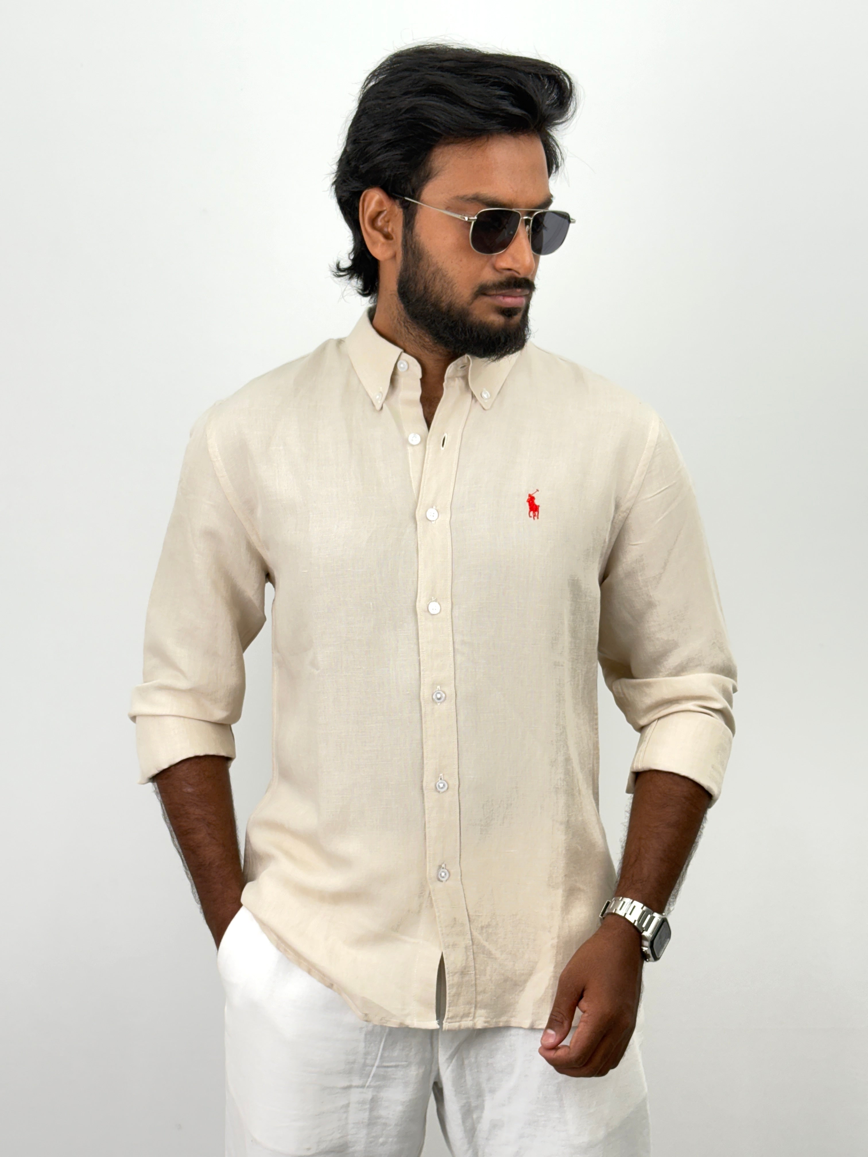 Beige Linen Shirt
