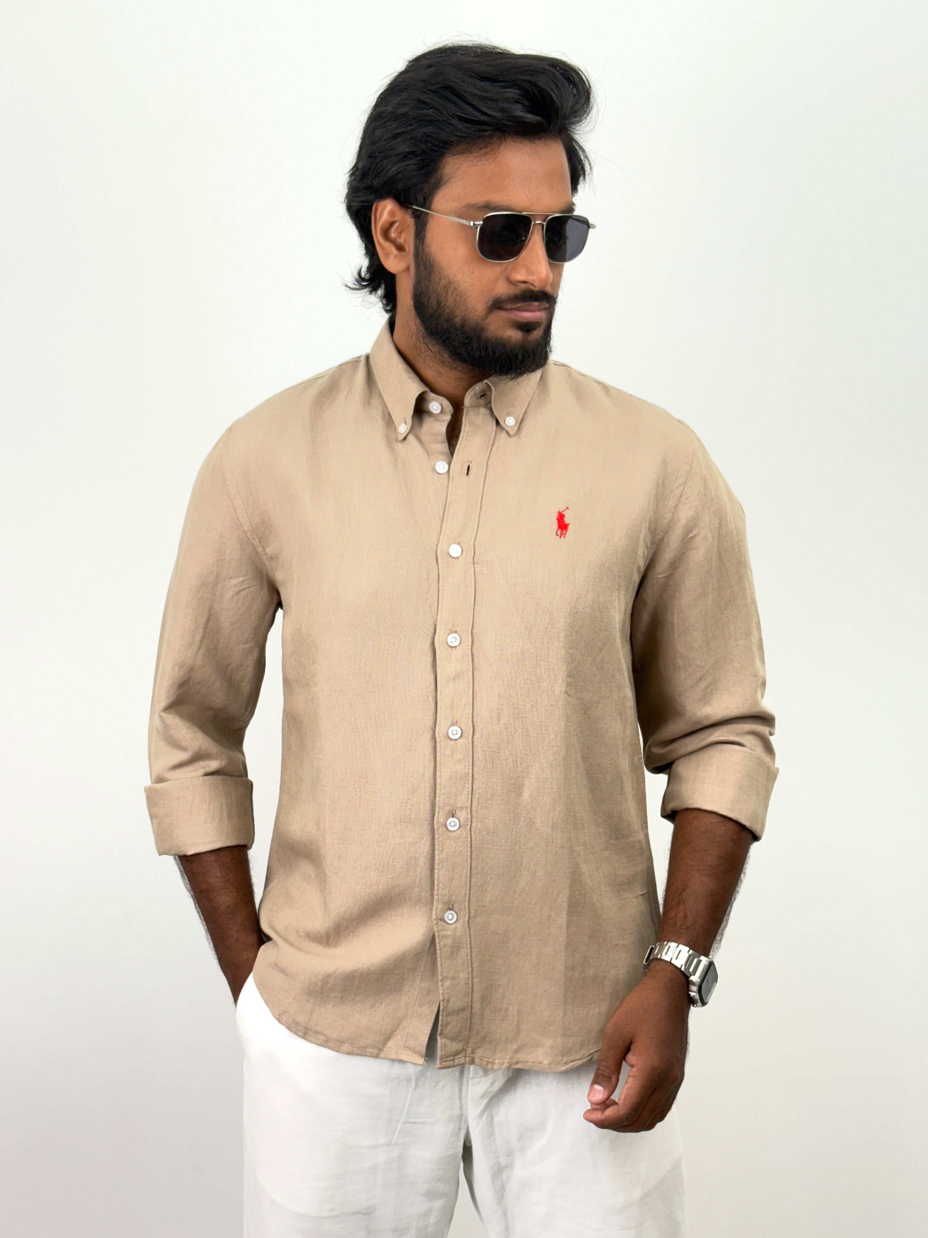 Khaki Linen Shirt