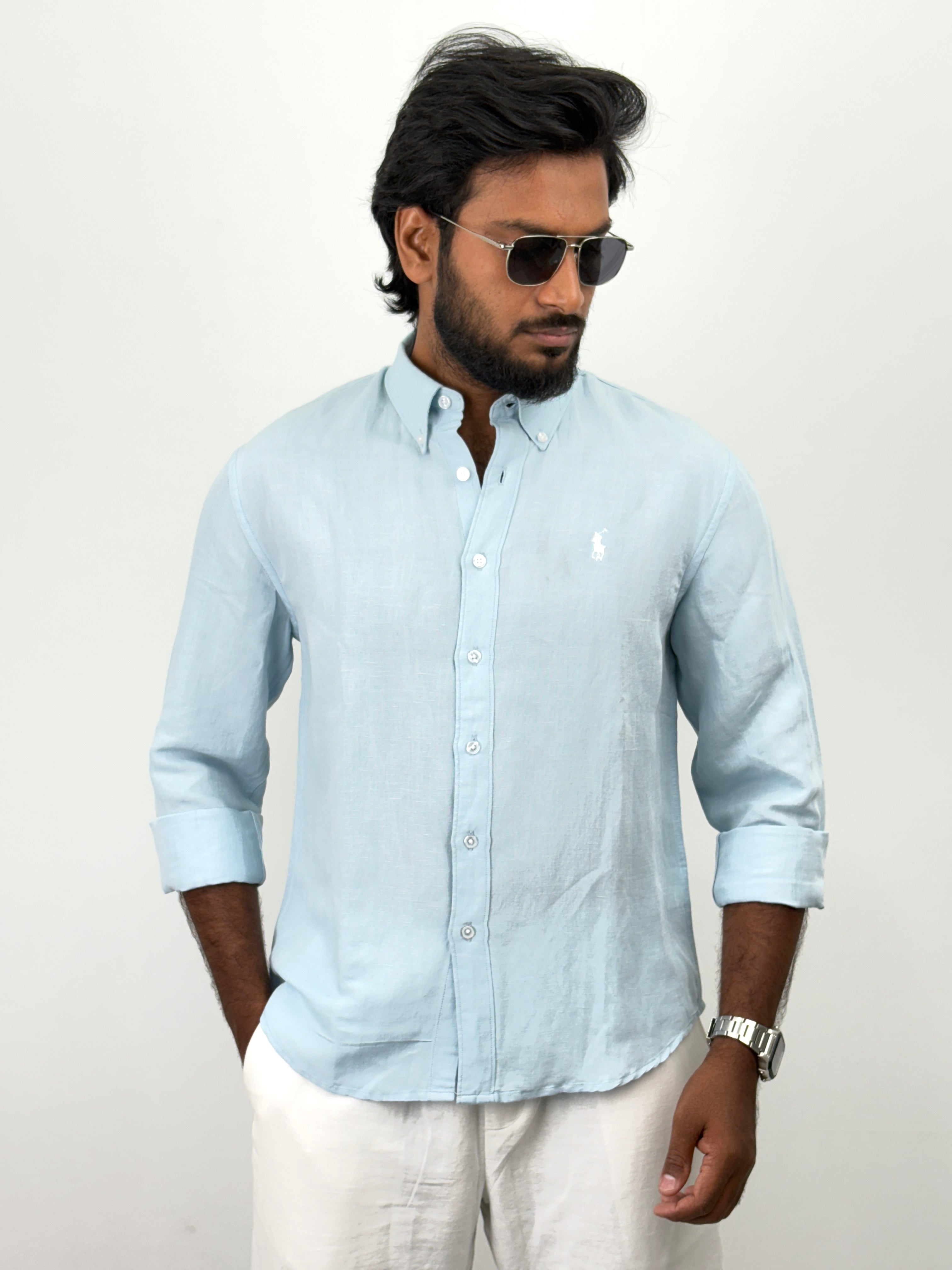 Blue Linen Shirt
