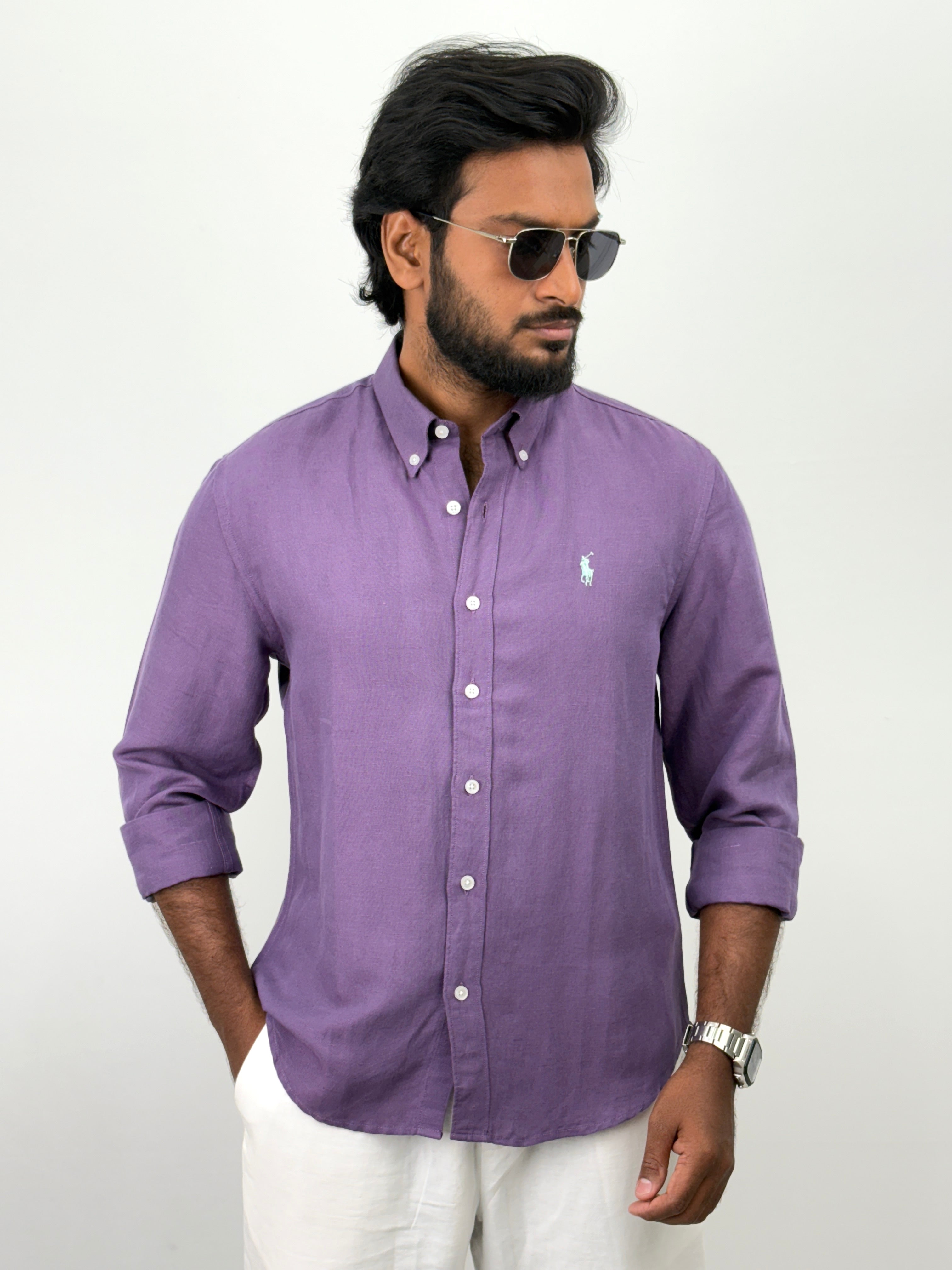 Purple Linen Shirt