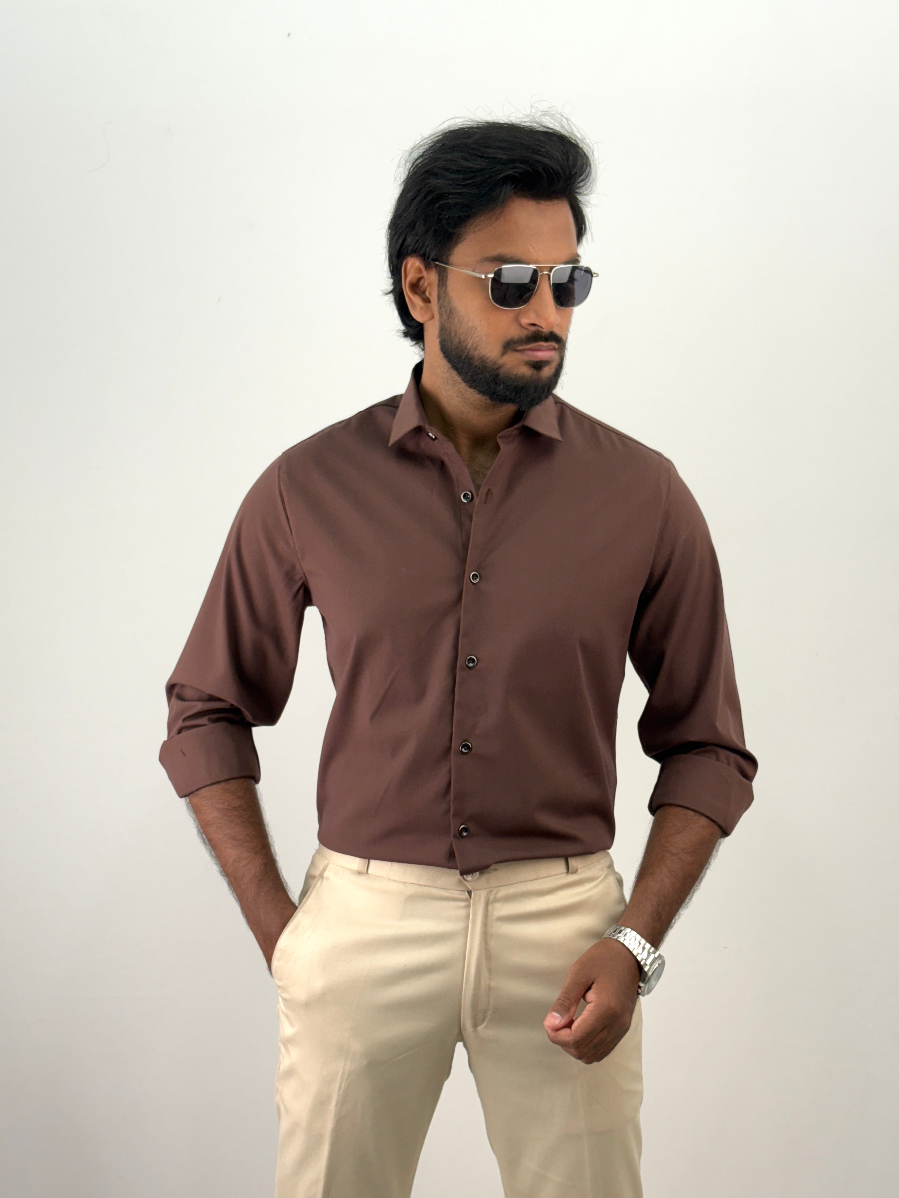 Brown Liquid Shirt