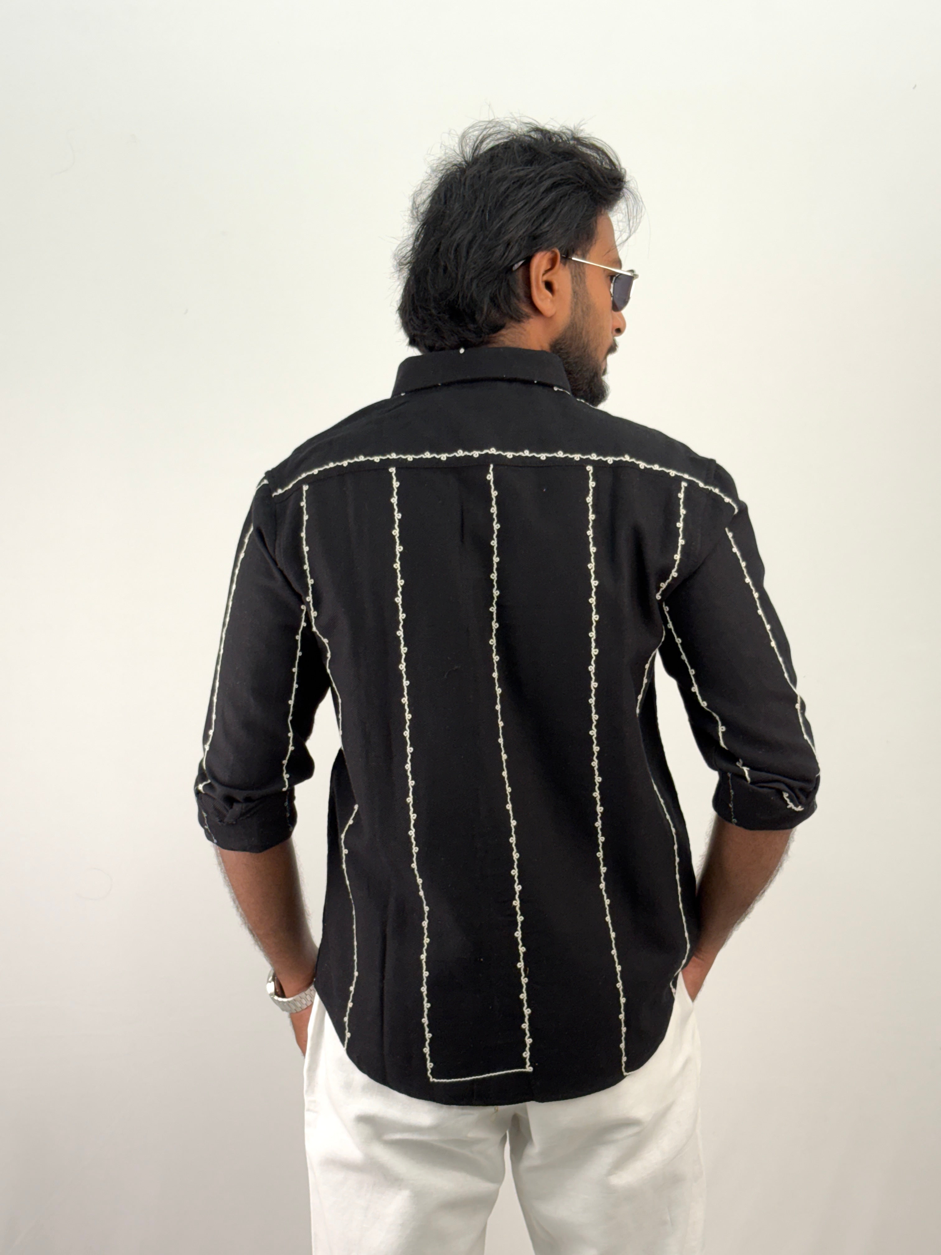 Black Embroidery Shirt