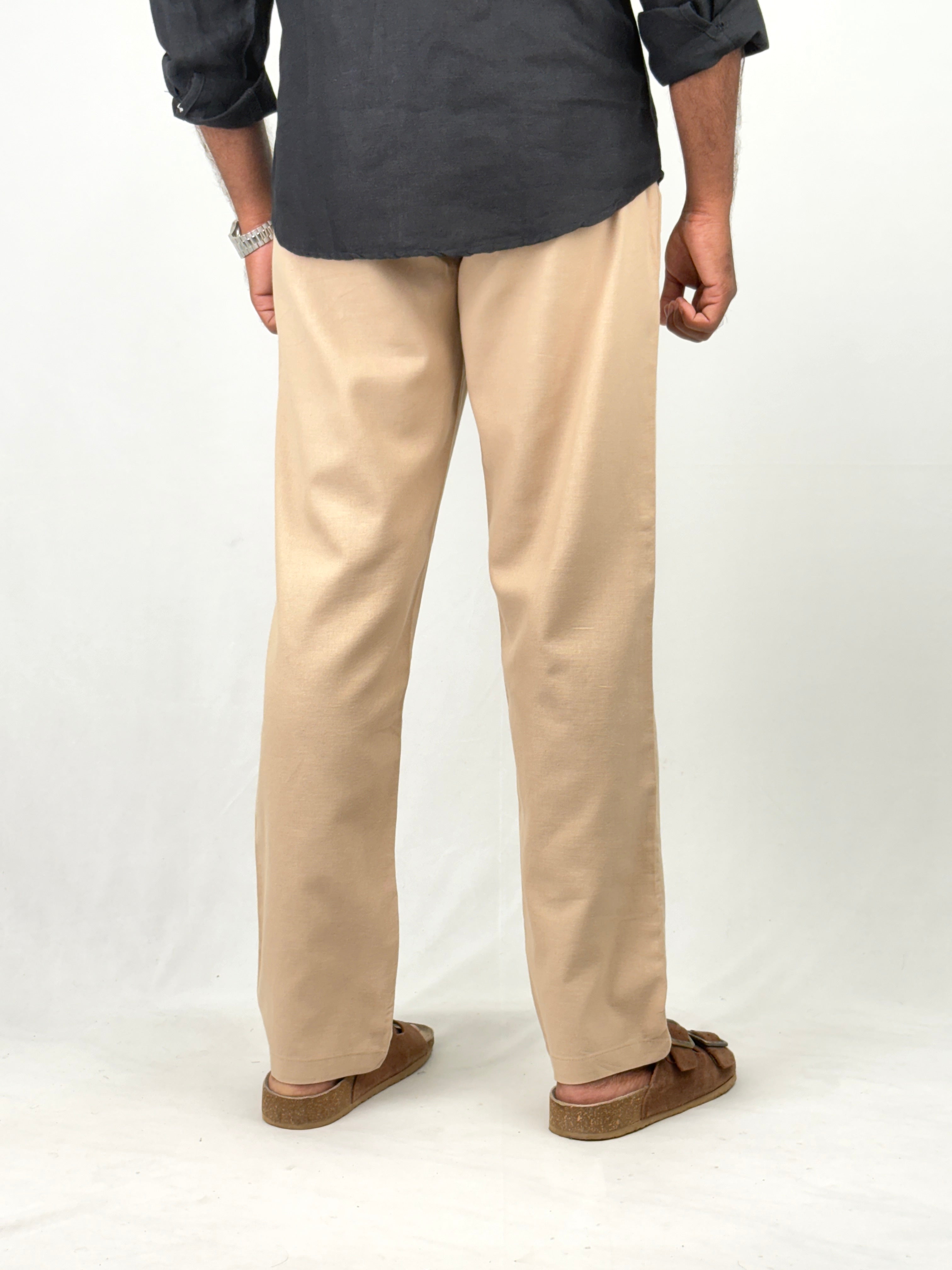 Sandal Relaxed Fit Linen Pant
