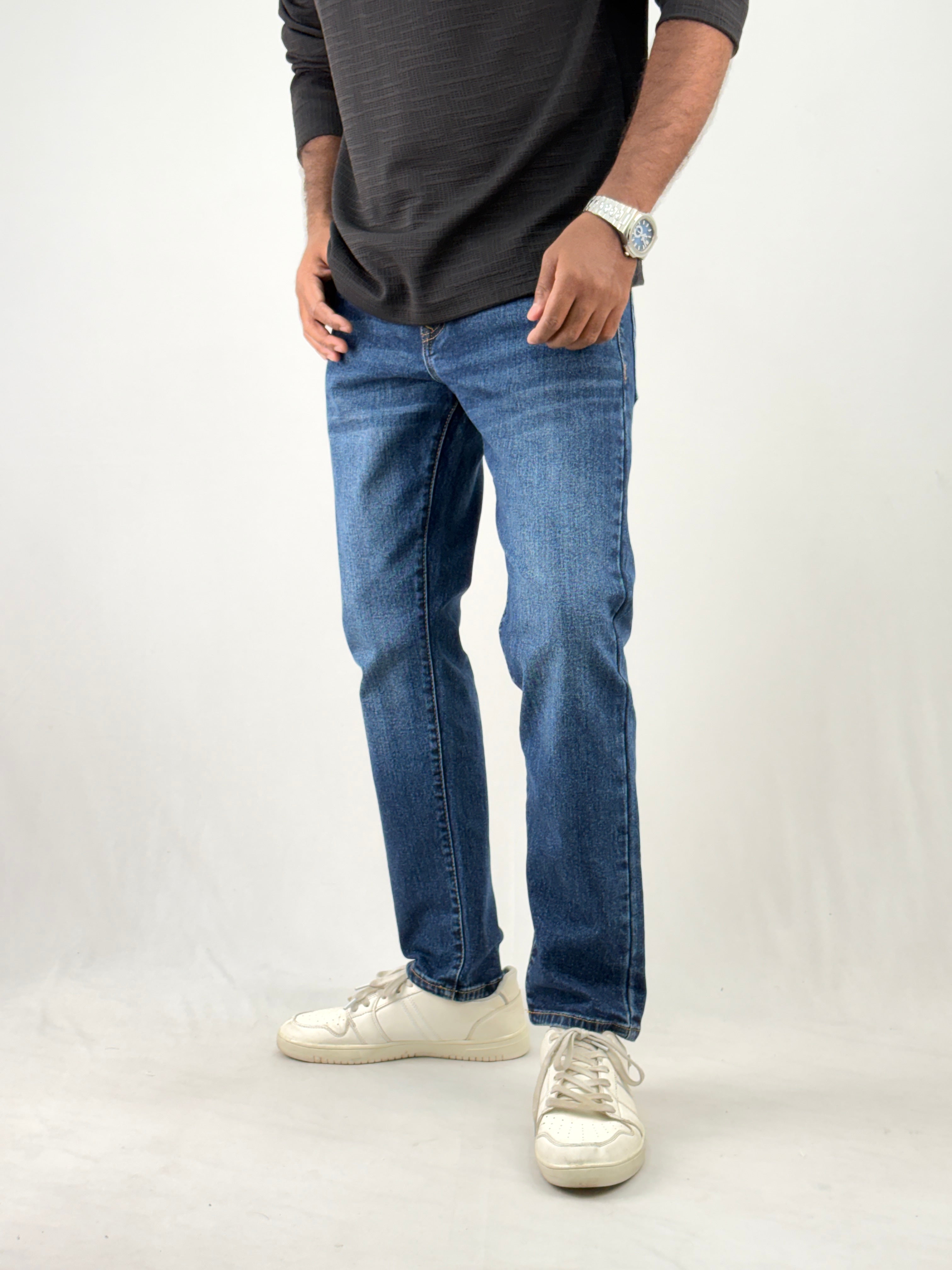 Dark Blue Ankle Fit Jean