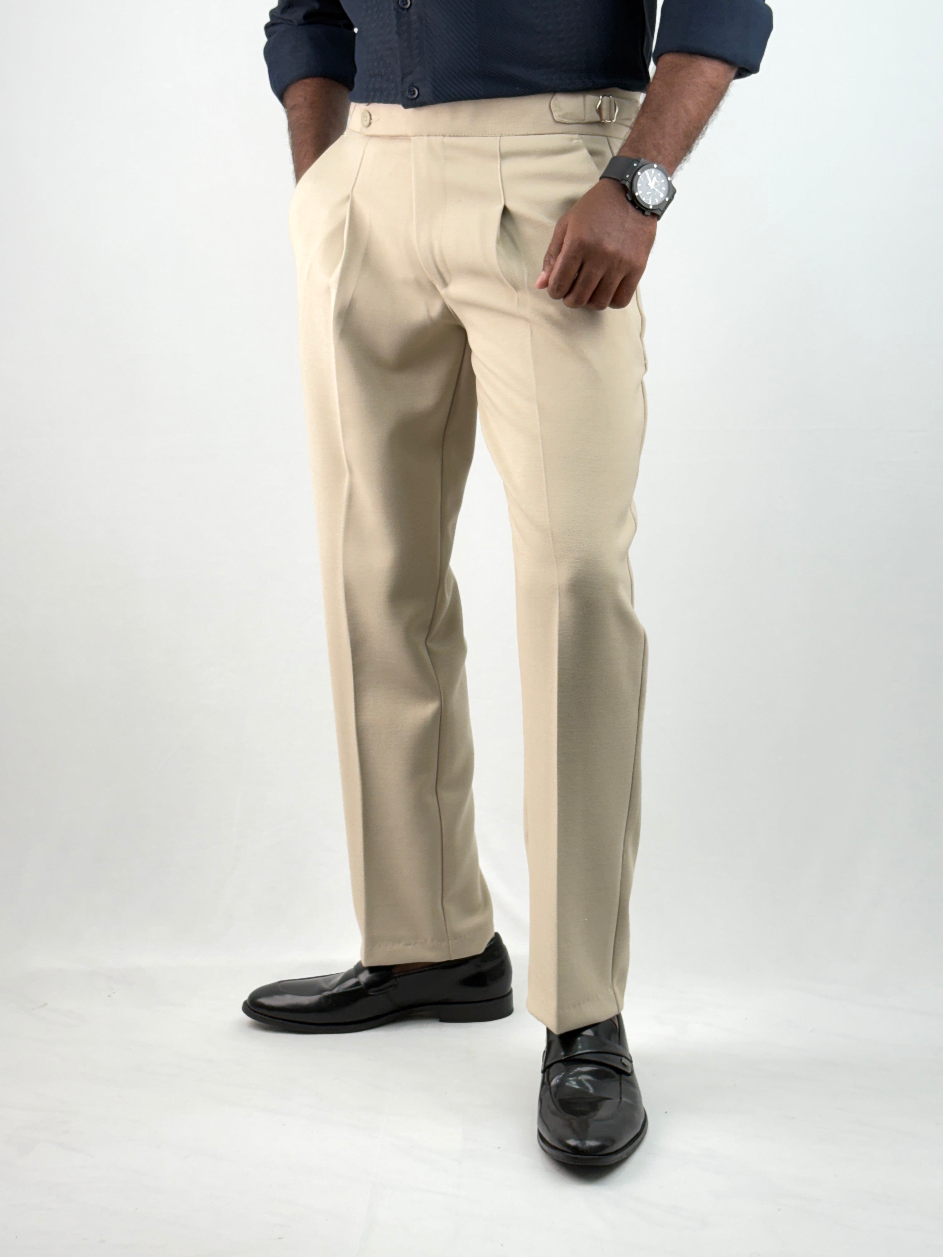 Beige Gurkha Pants