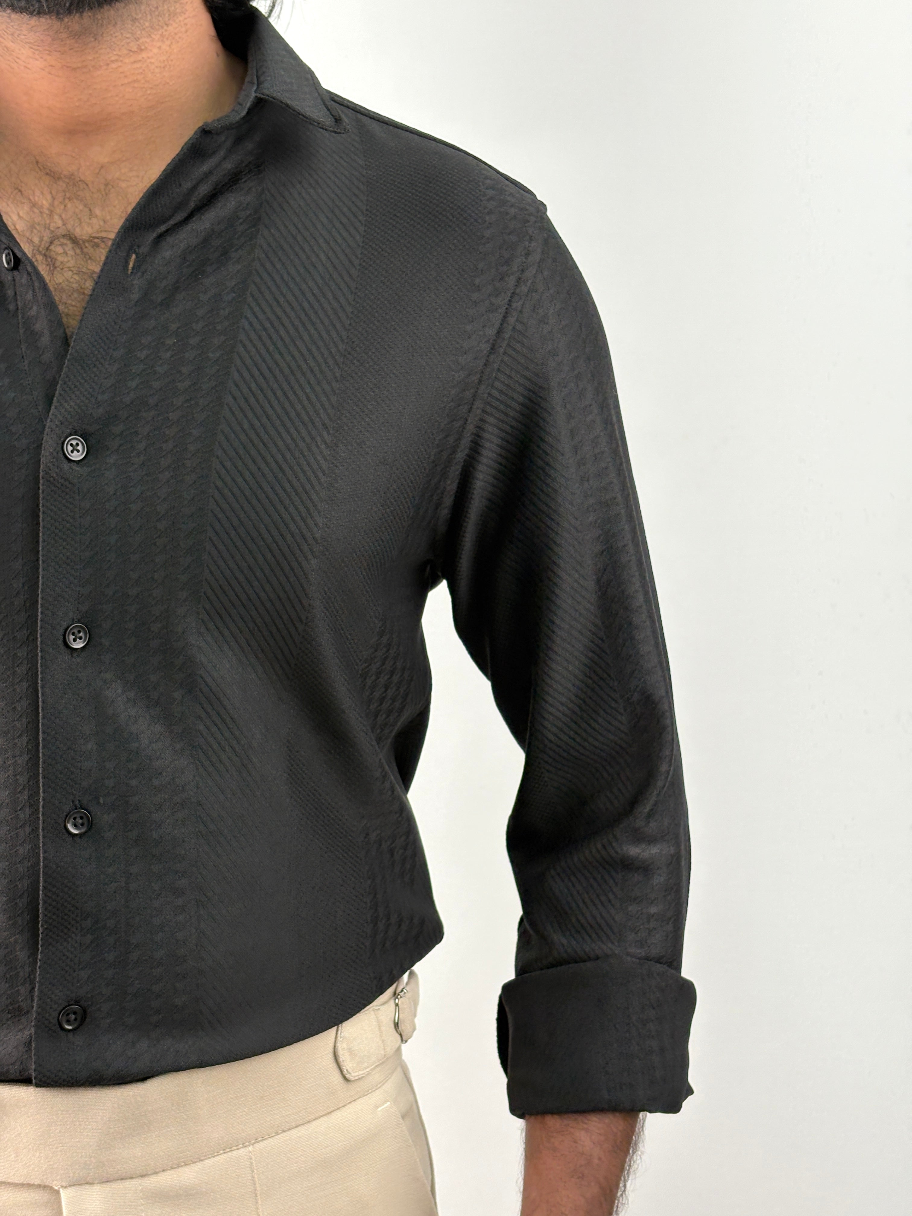 Black Jacquard Shirt